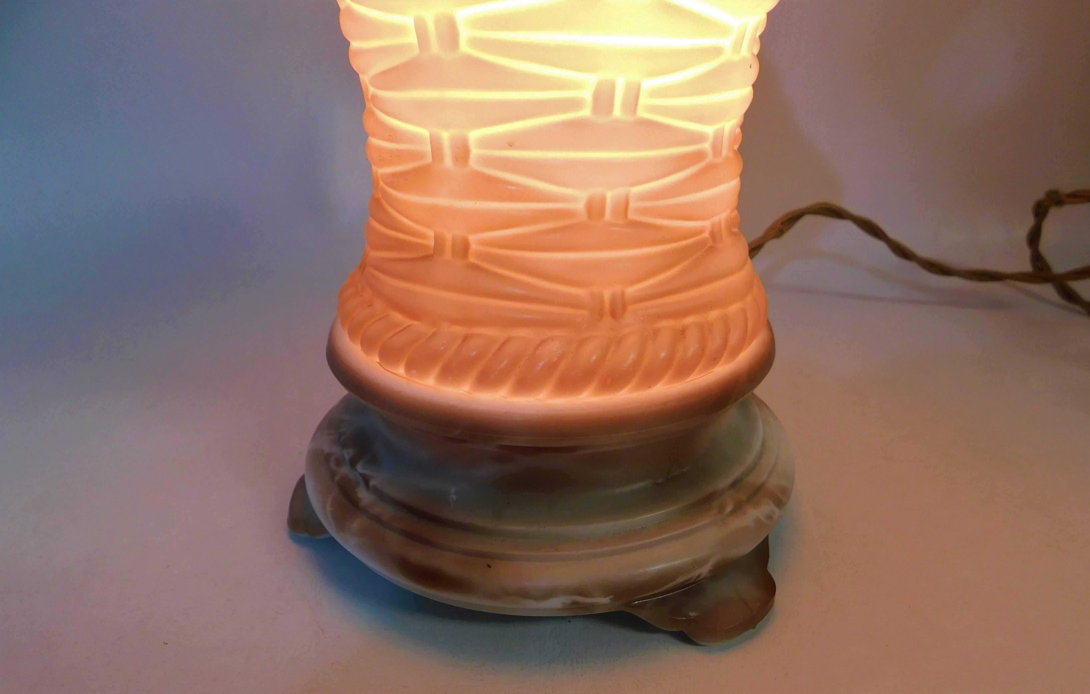 Lampe de table Art déco tchèque en vente 7
