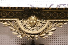Figural Giltwood und Nussbaum French Belle Epoque Konsolentisch Buffet Marmorplatte