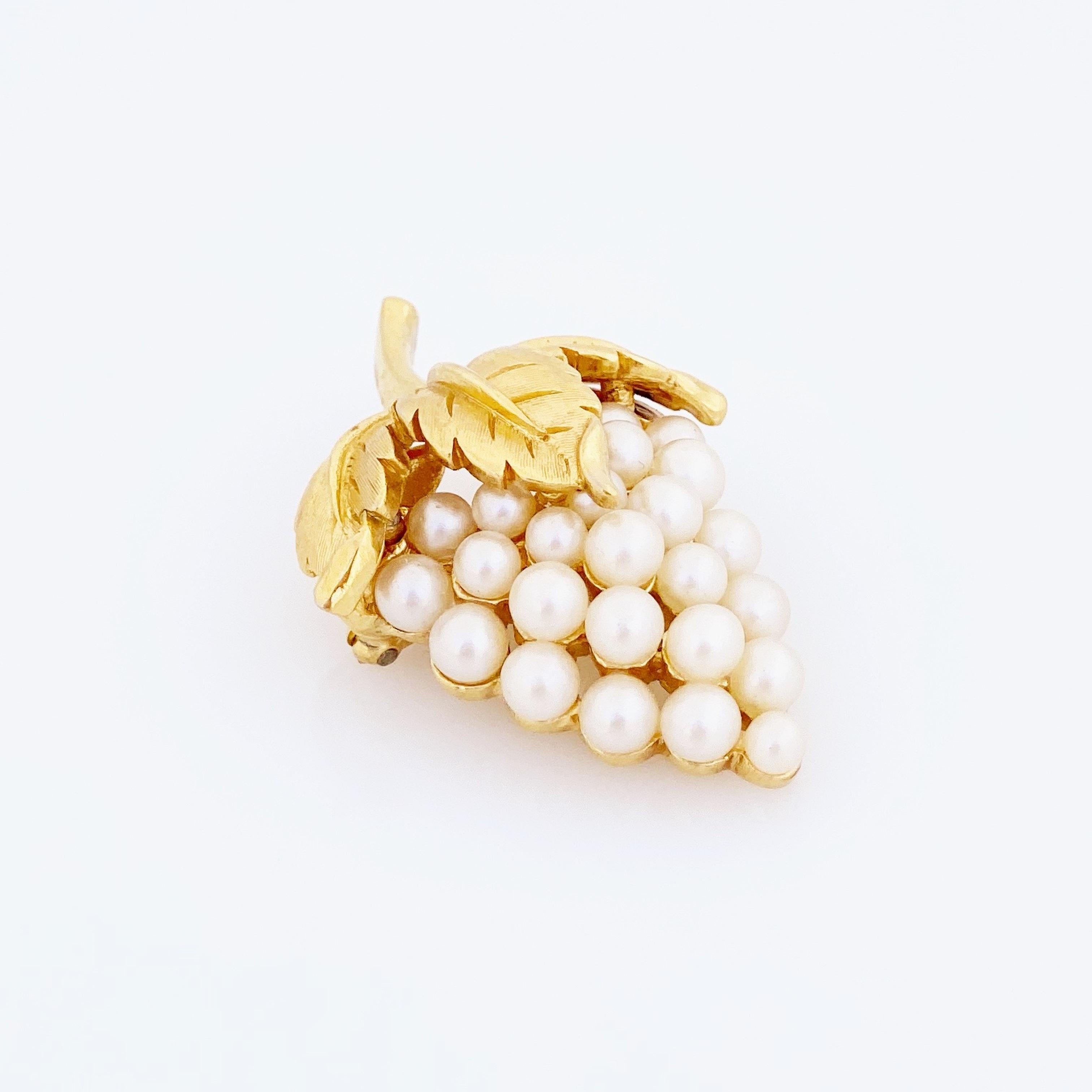 trifari brooch with pearls
