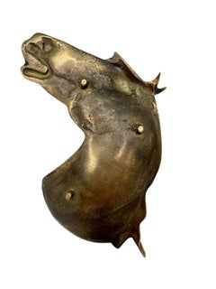 Figural Horse Business Card Tray Catchall Brass Bronze, Vienna, Austria, 1910s