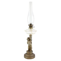 Antique Figural Kerosene Table Lamp R. Ditmar Wien