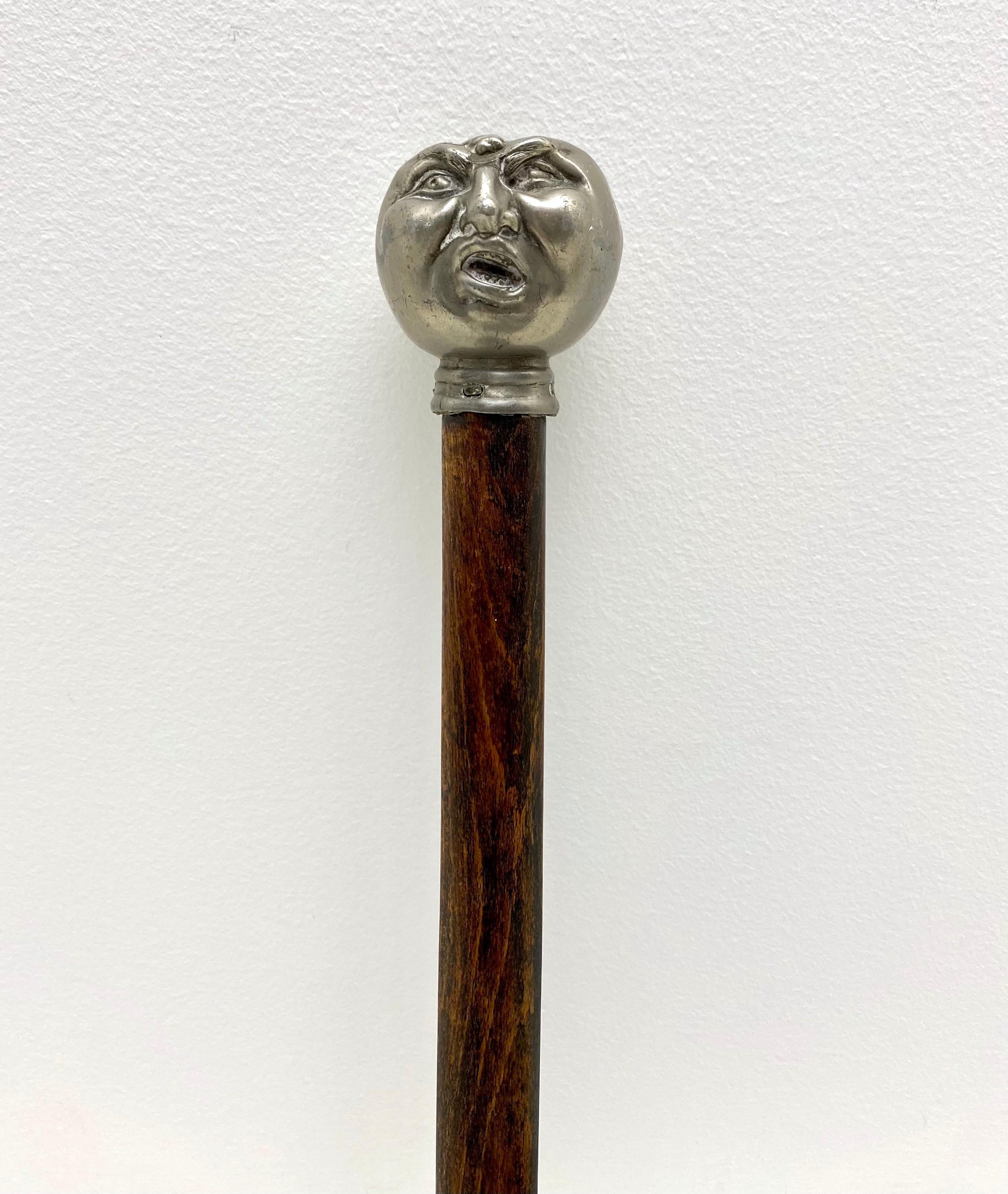 English Figural Letter Opener with Fly on Man's Head For Sale