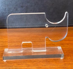 Figural Lucite Hippo on Base by Guzzini