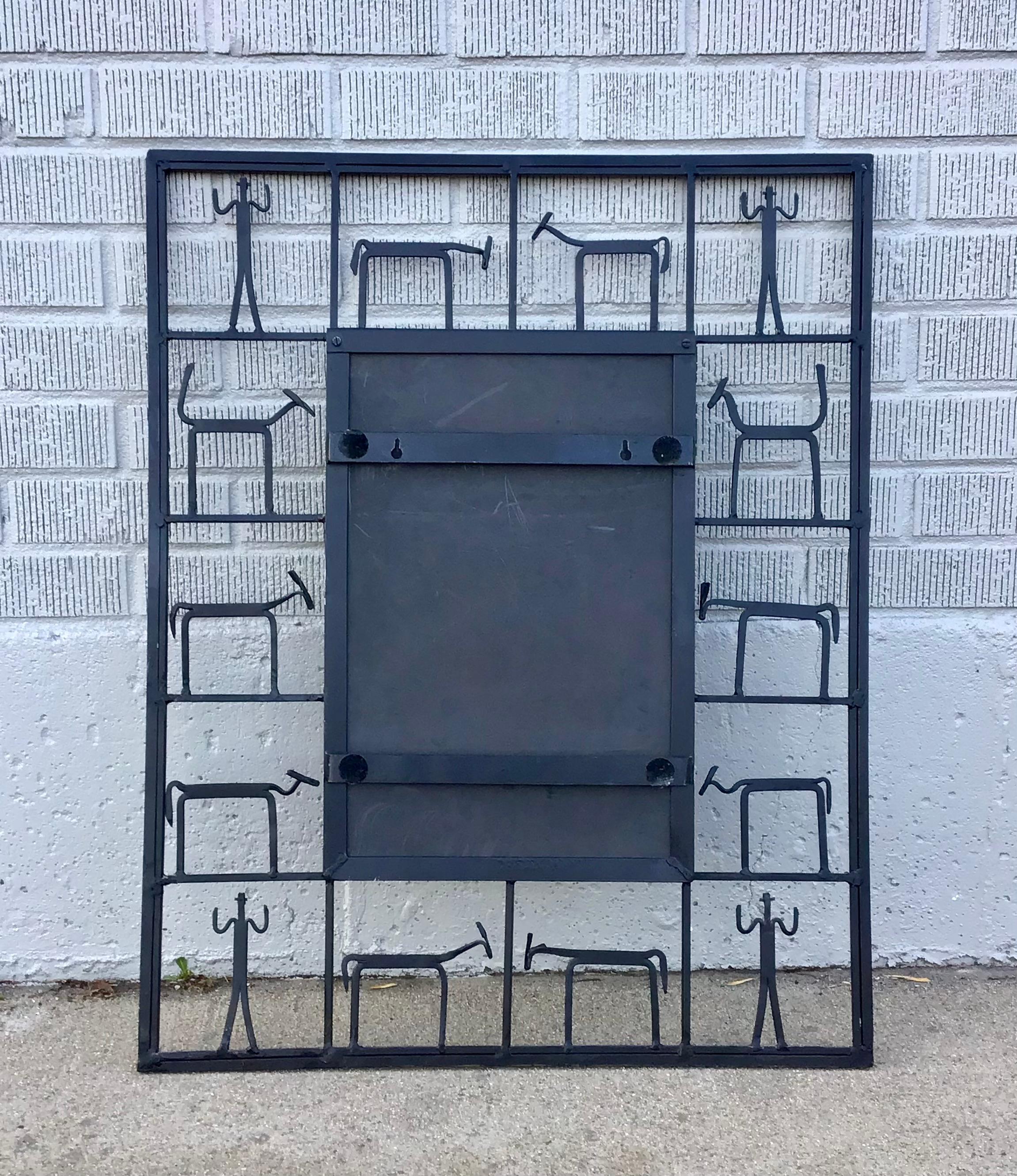 American Figural Mirror Attributed to Frederick Weinberg For Sale