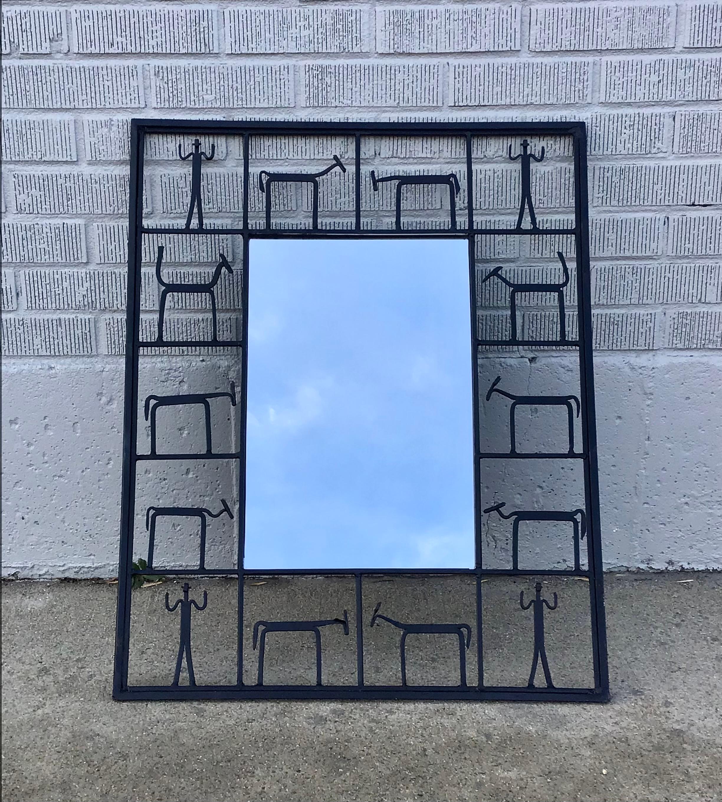 Figural Mirror Attributed to Frederick Weinberg For Sale 1