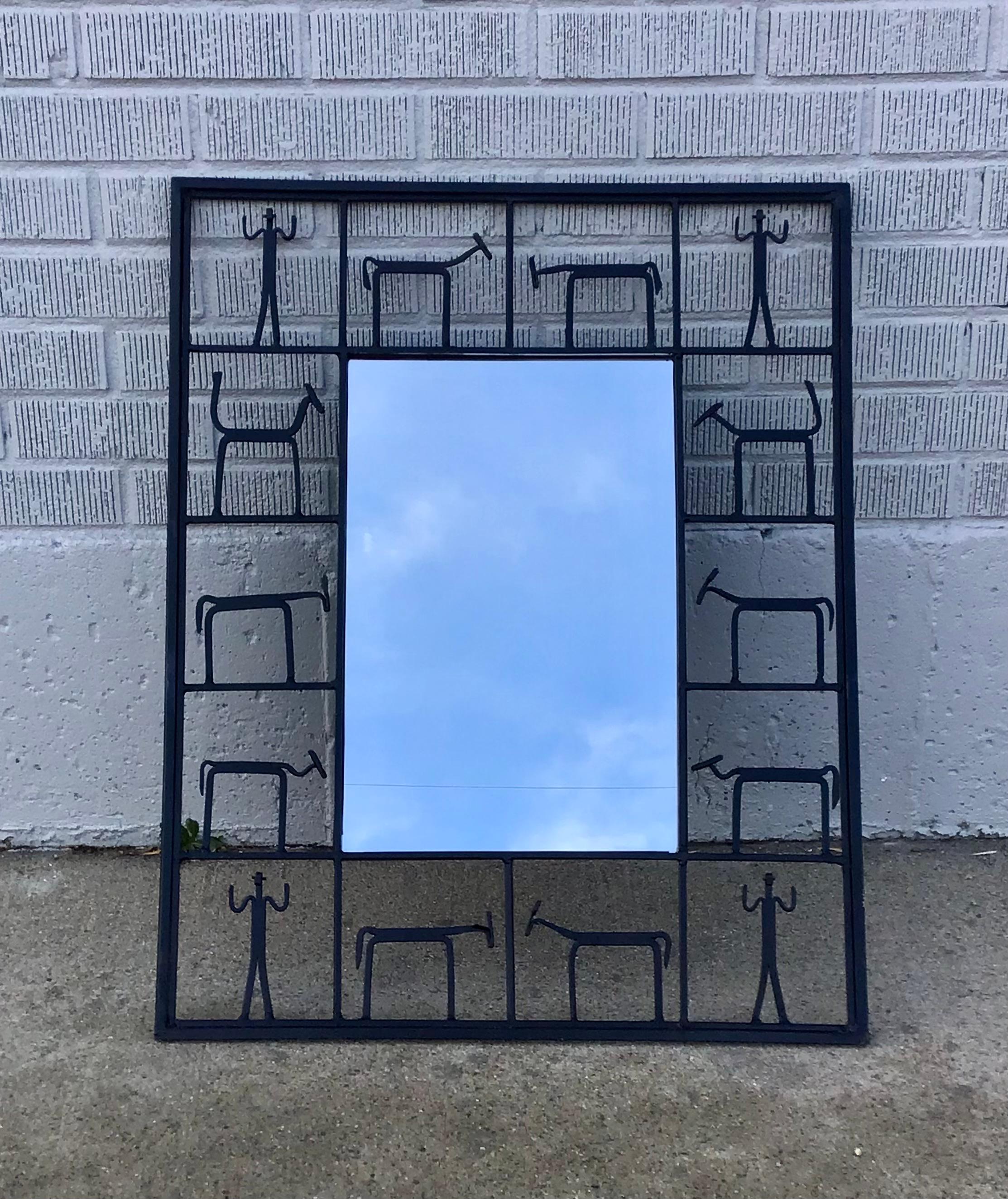 Figural Mirror Attributed to Frederick Weinberg For Sale 2