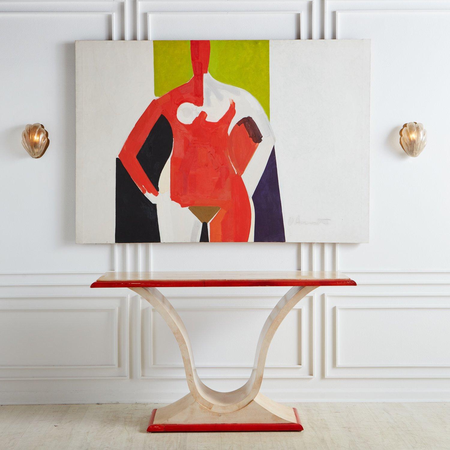 Figural Modern Painting on Canvas by George D'Amato, 1990s In Good Condition For Sale In Chicago, IL