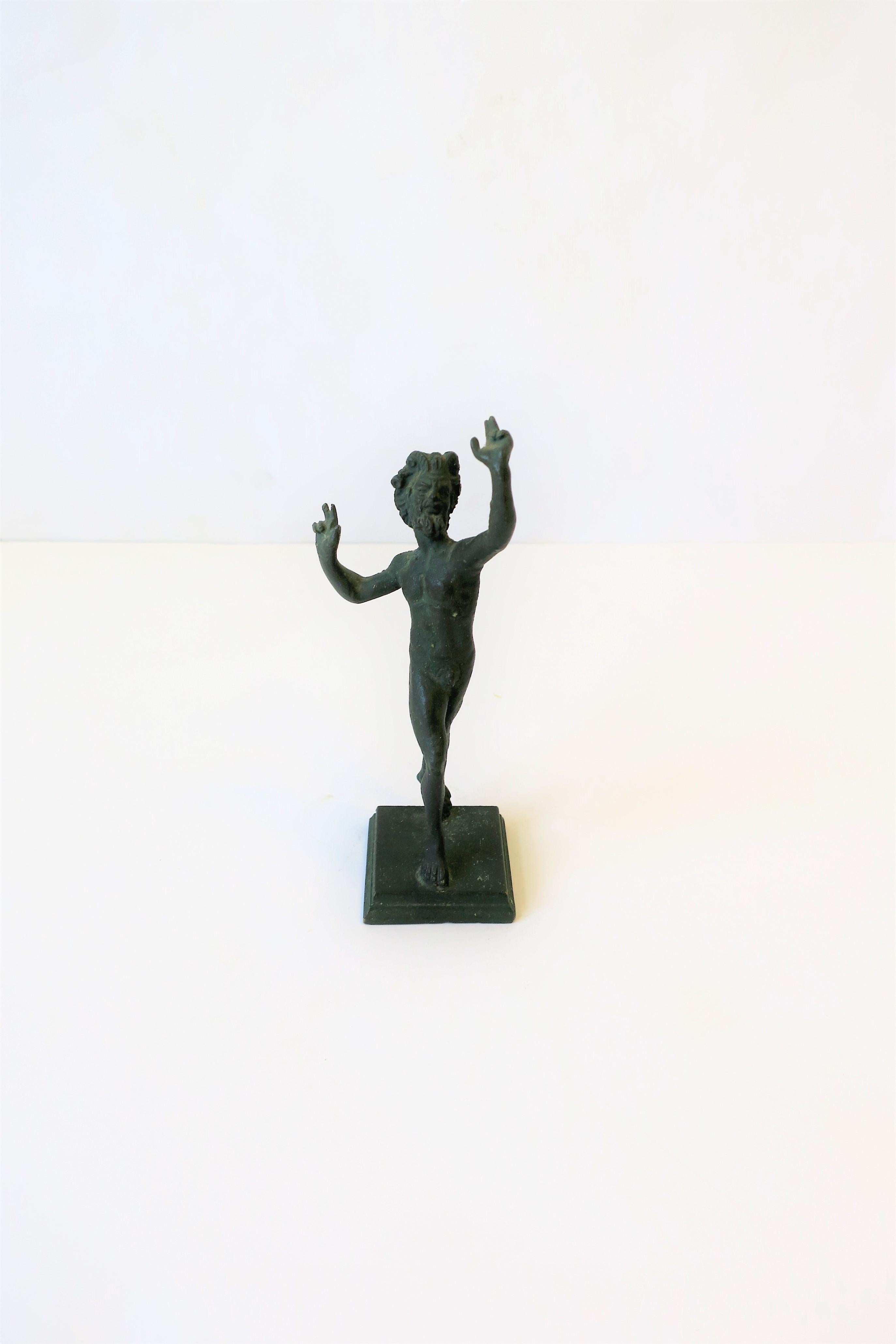 Greco Roman Bronze Figural Nude Greek Wine God Bacchus Sculpture Statue For Sale