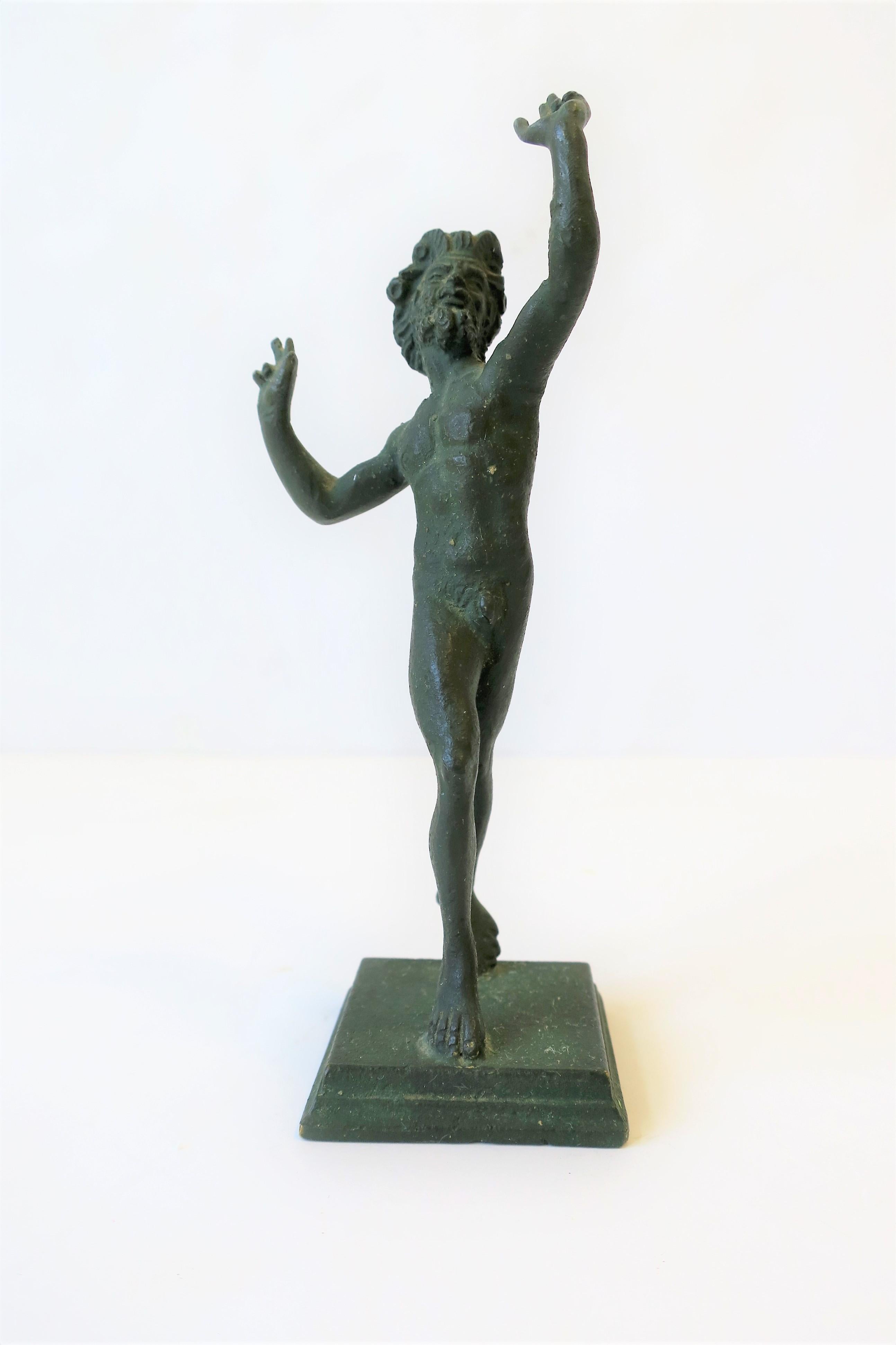Cast Bronze Figural Nude Greek Wine God Bacchus Sculpture Statue For Sale
