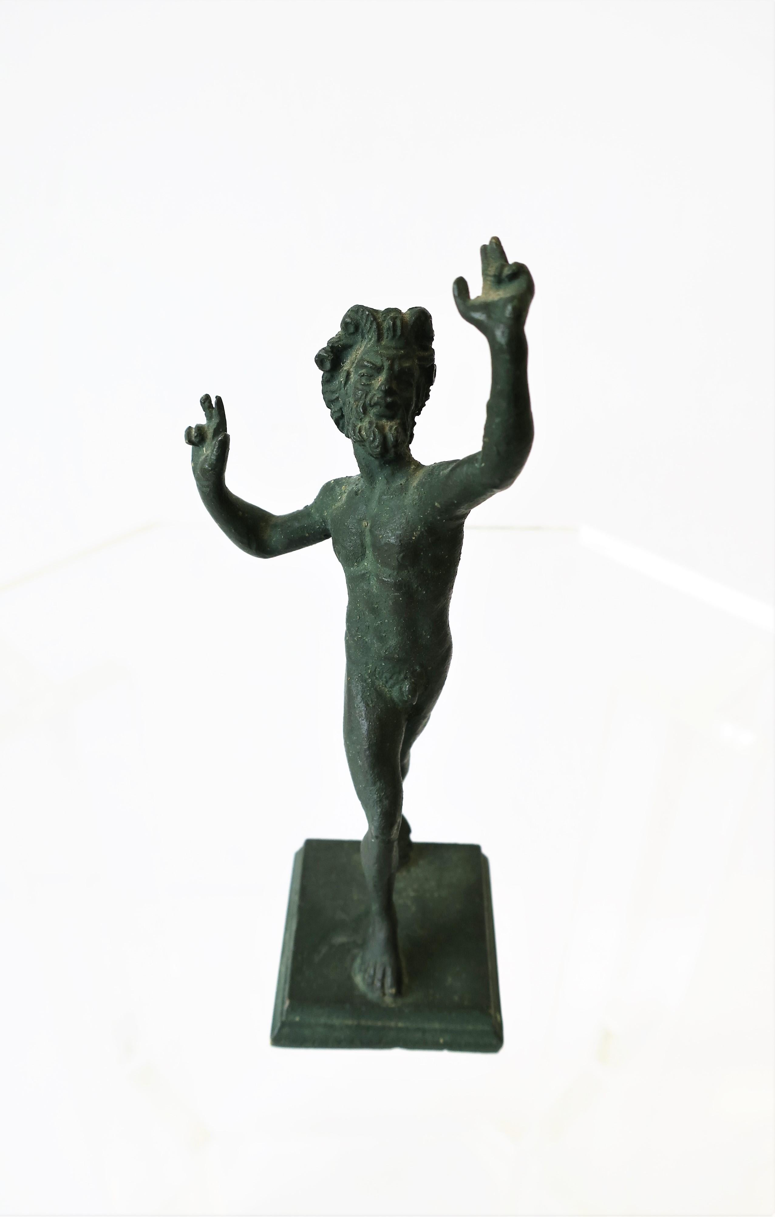European Bronze Figural Nude Greek Wine God Bacchus Sculpture Statue For Sale