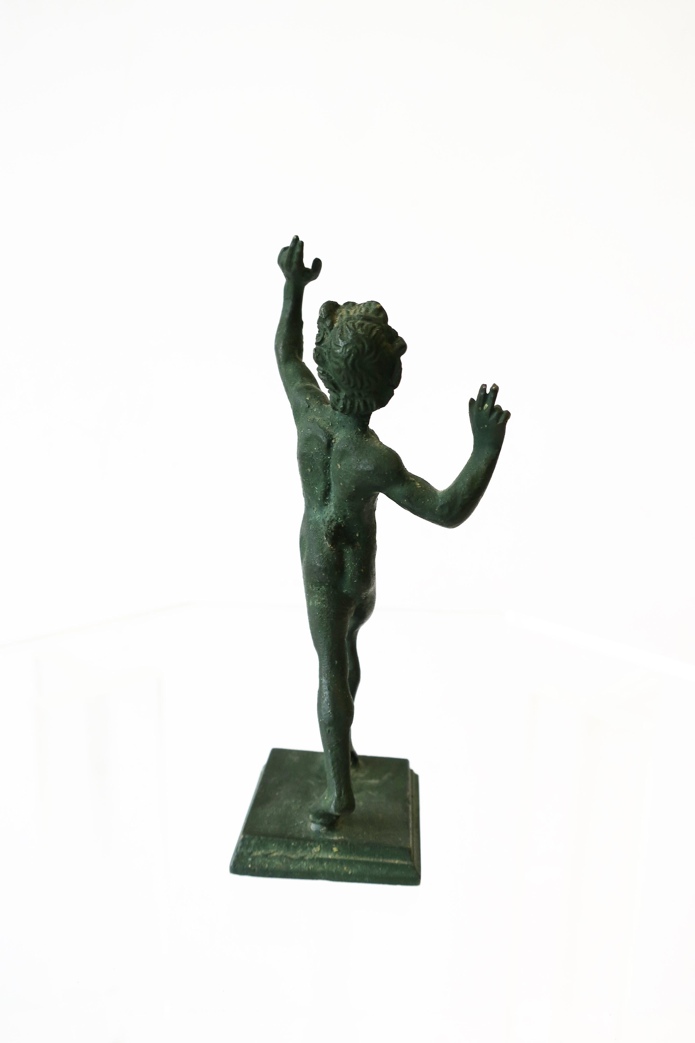 Bronze Figural Nude Greek Wine God Bacchus Sculpture Statue For Sale 1