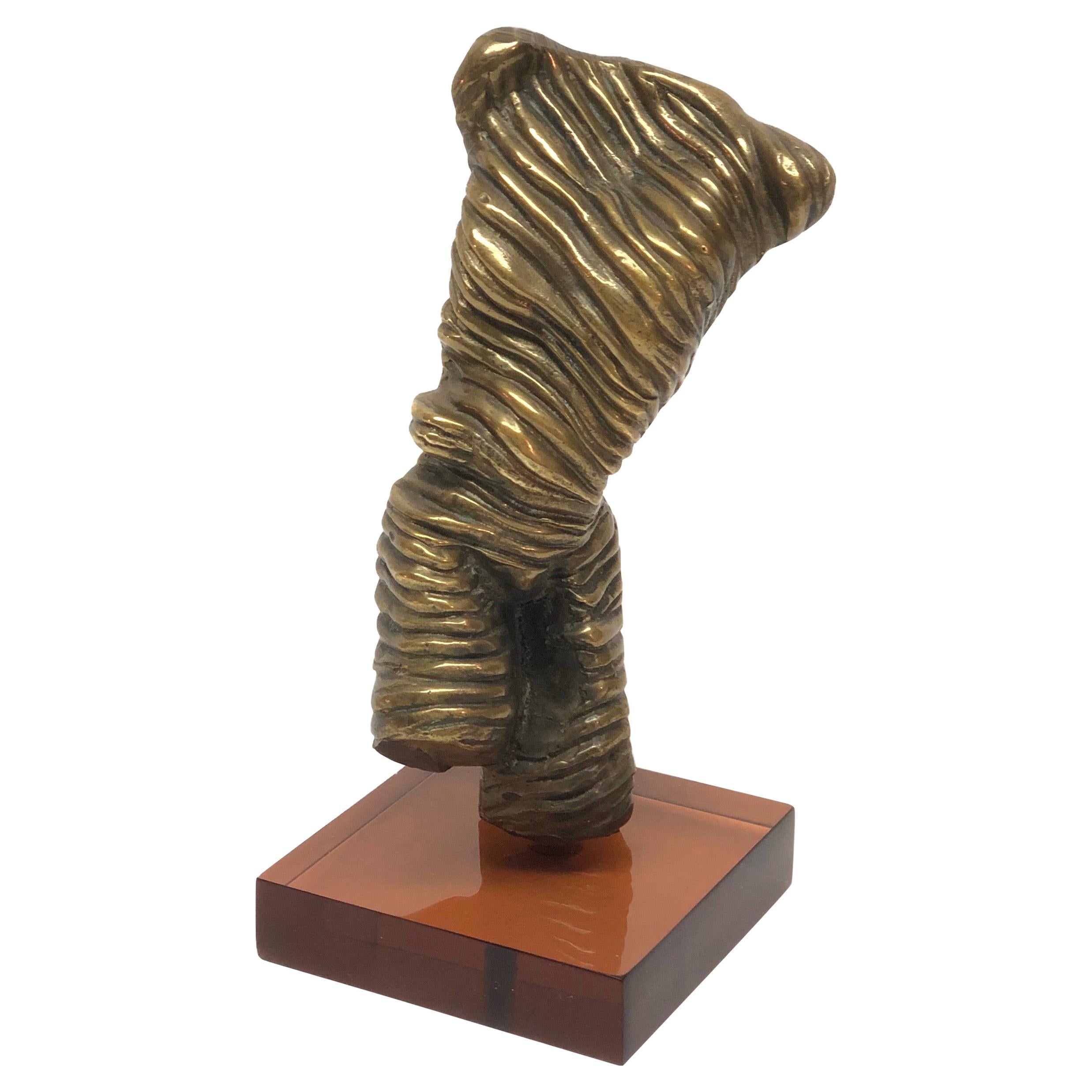 Figural Nude Male Bronze Sculpture by Hanera