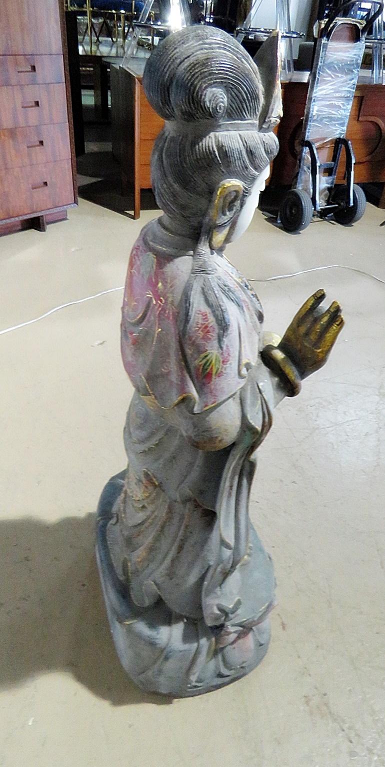 20th Century Figural Oriental Marble Statue