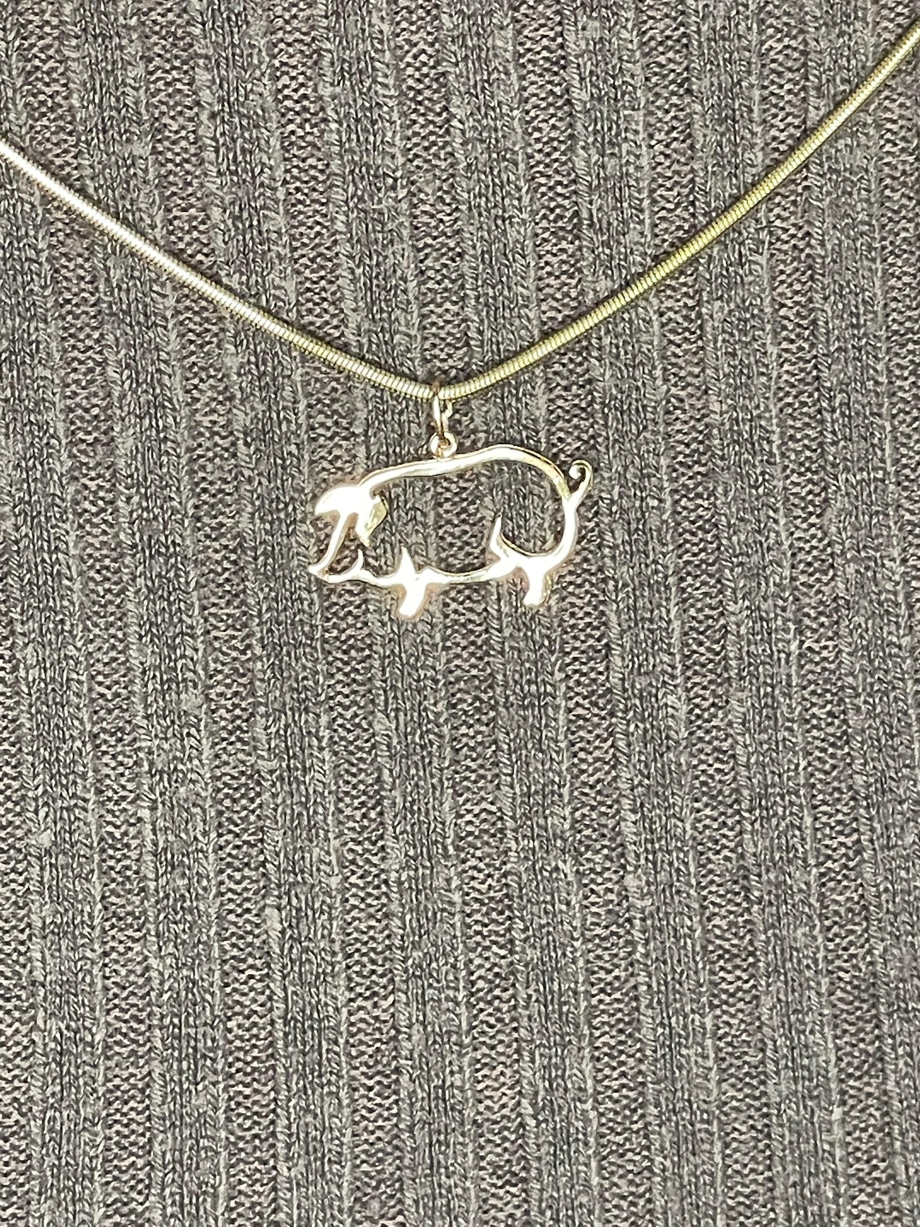 Women's or Men's Vintage Pig Gold Charm
