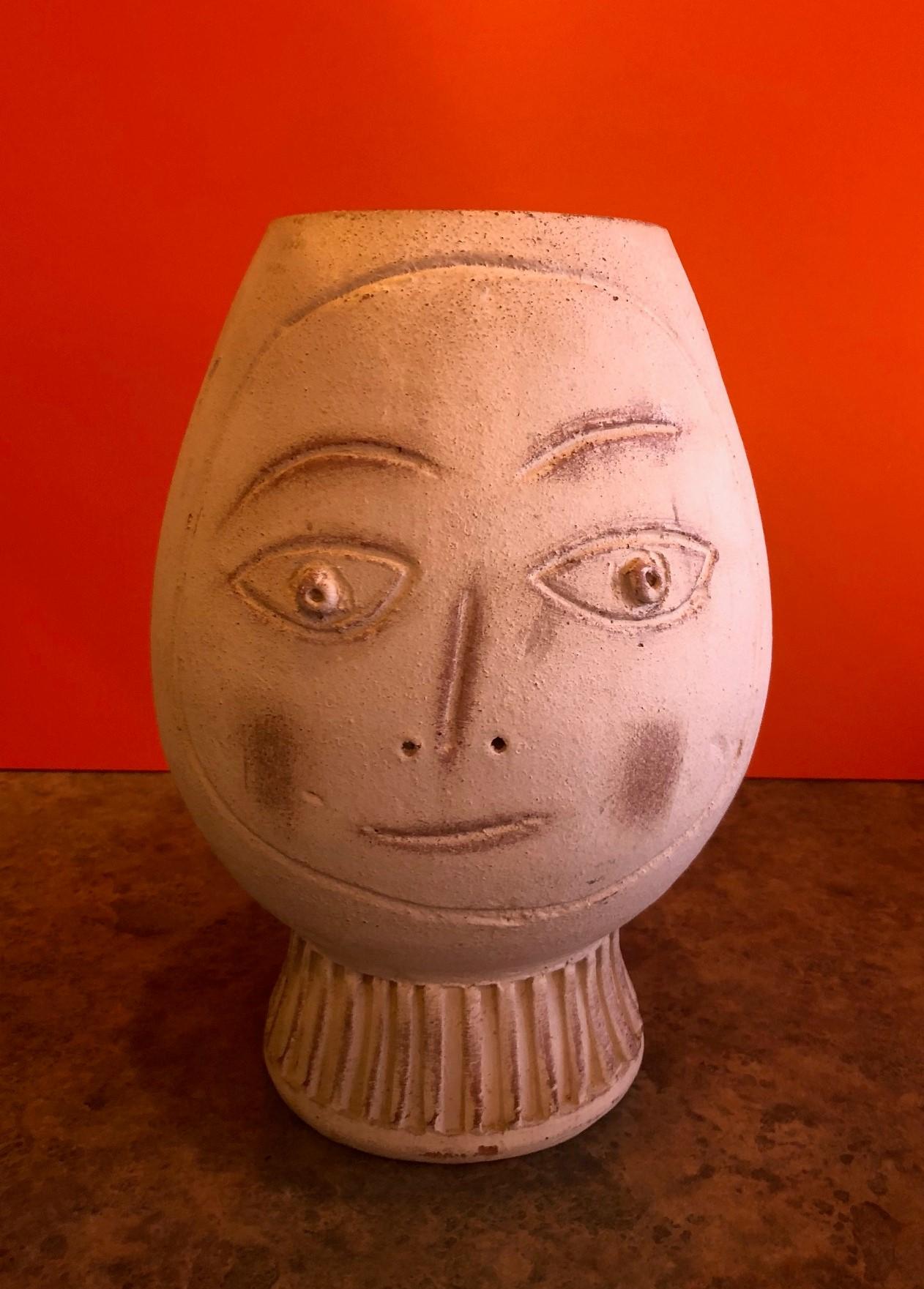 American Figural Pottery Vase in the Style of Pablo Picasso