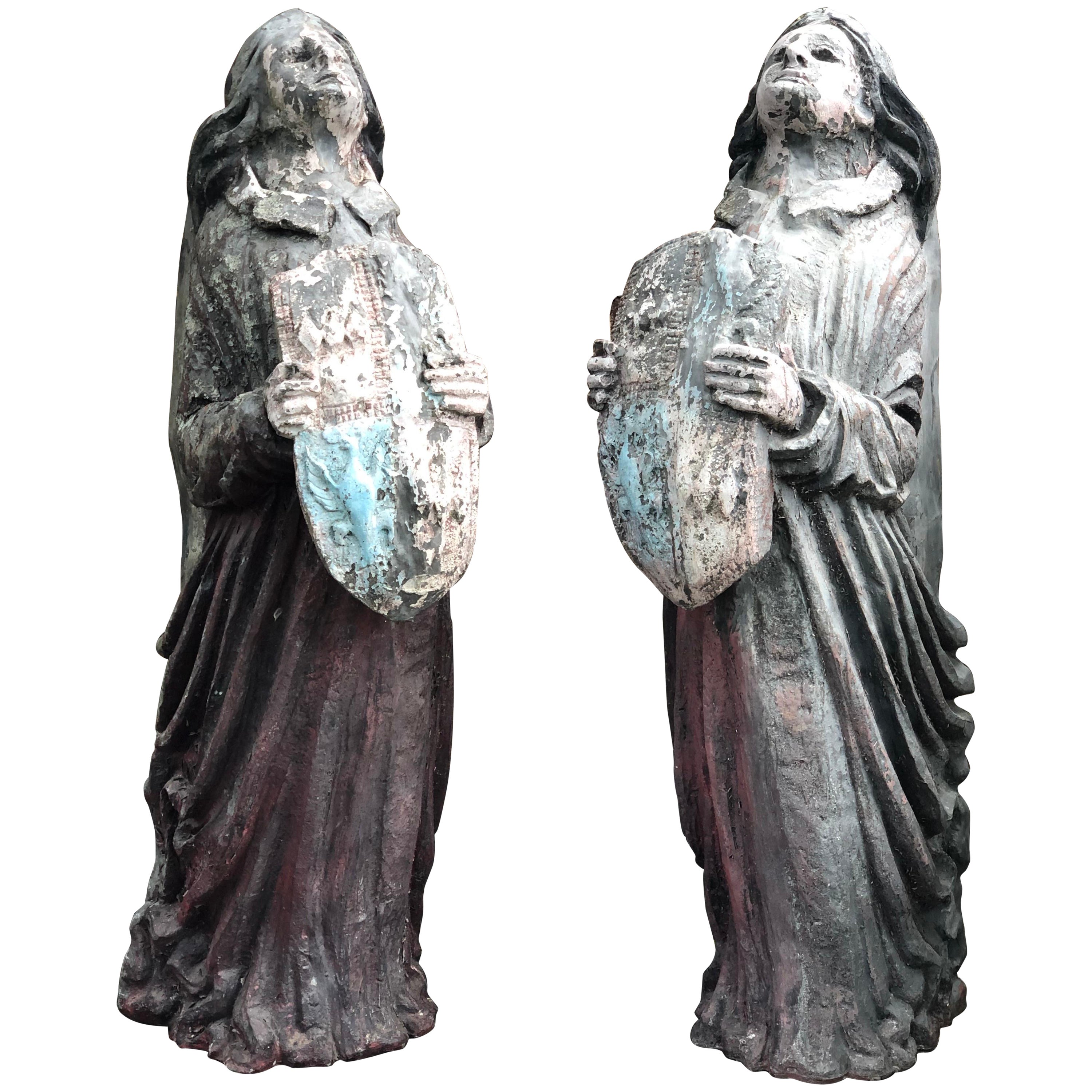 Scultura figurativa Staffe architettoniche / Polene nautiche Patina anticata in vendita