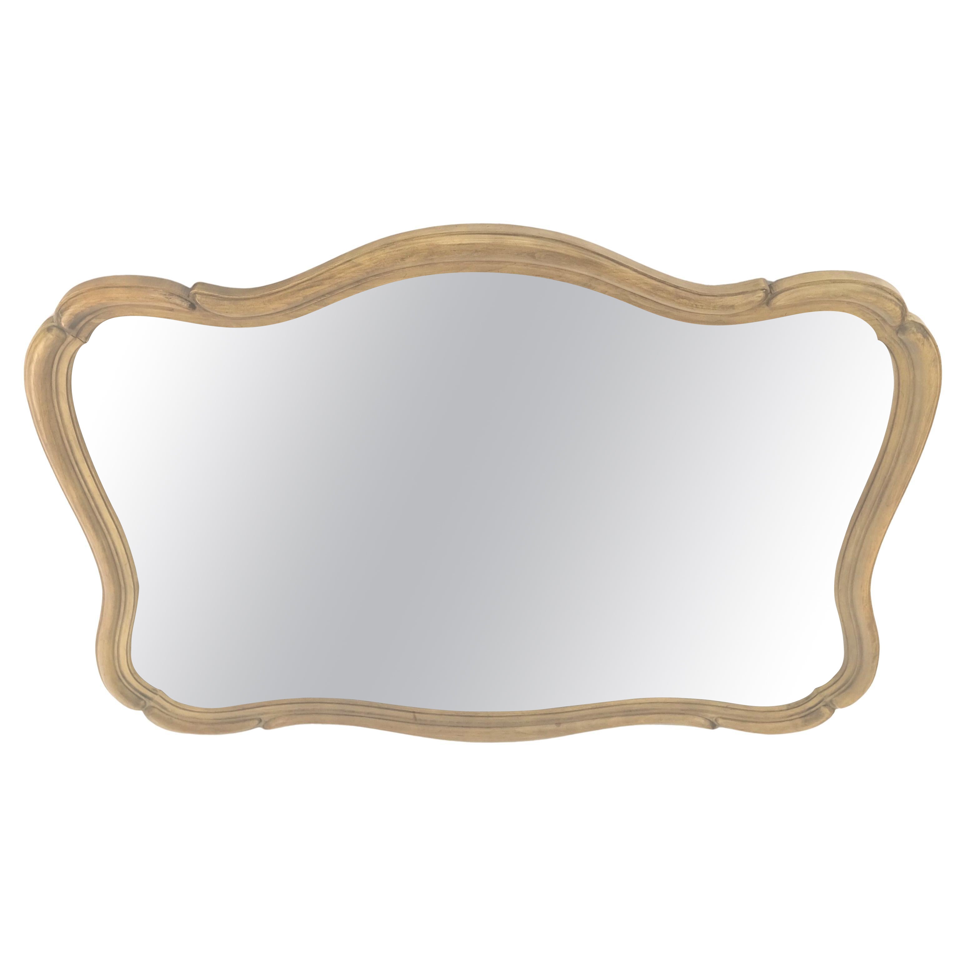 Espejo de pared moderno de mediados de siglo de estilo figurado plateado Menta en venta