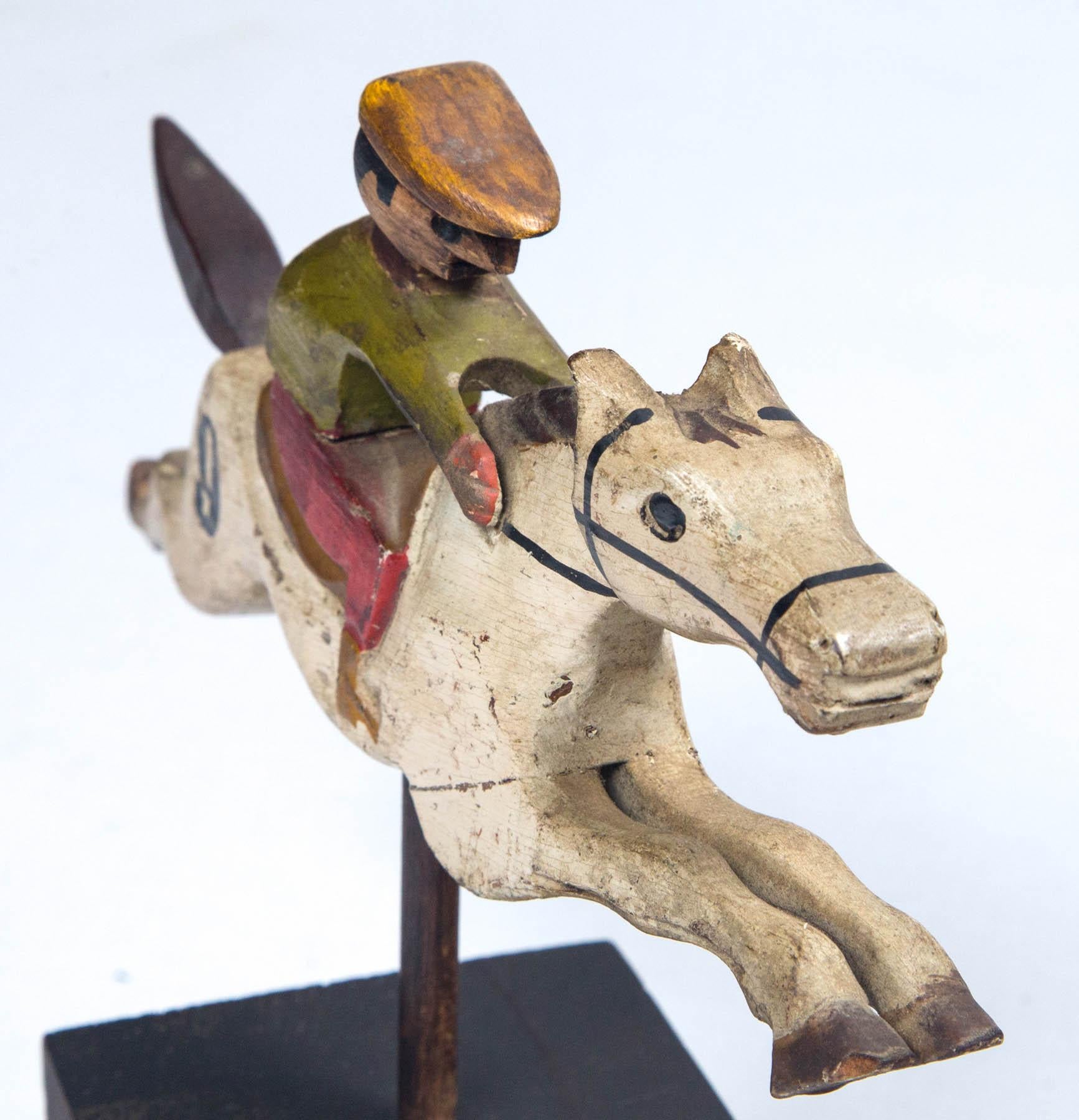 Figural Steeplechase Horse and Rider, Early 20th Century 1
