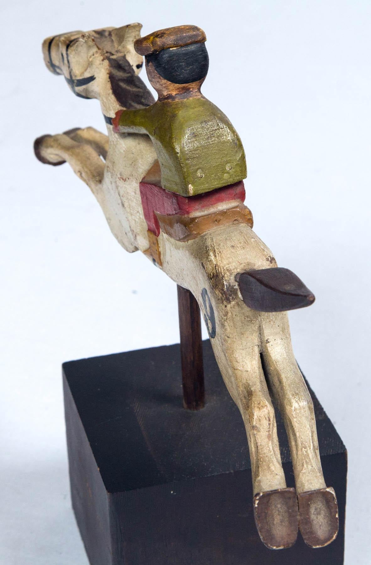 Figural Steeplechase Horse and Rider, Early 20th Century 2