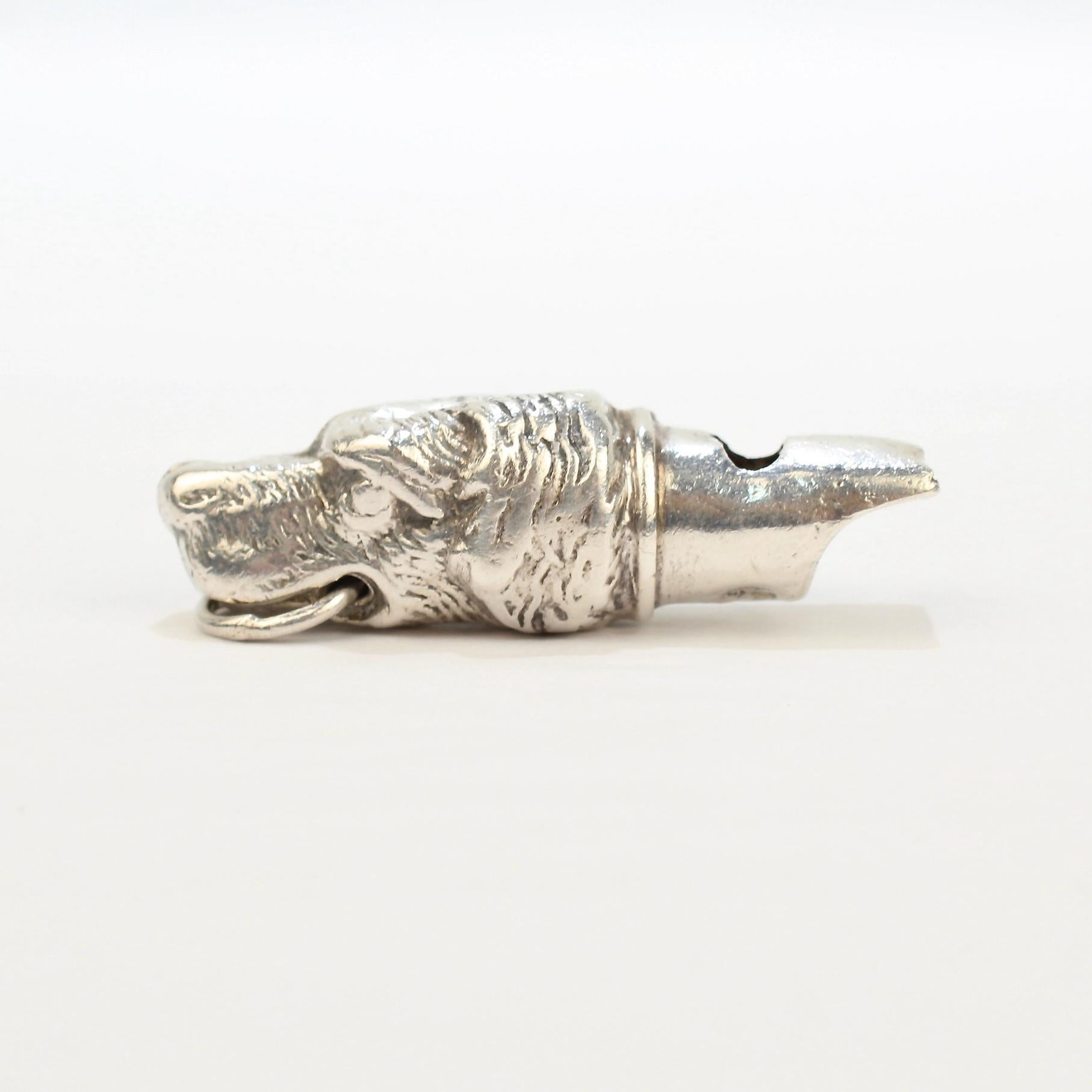 solid silver dog whistle