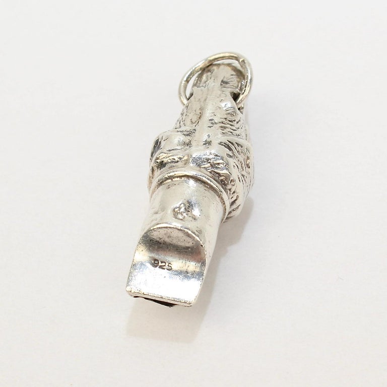 Figural Sterling Silver Dog Whistle from the Mario Buatta Collection For Sale 4