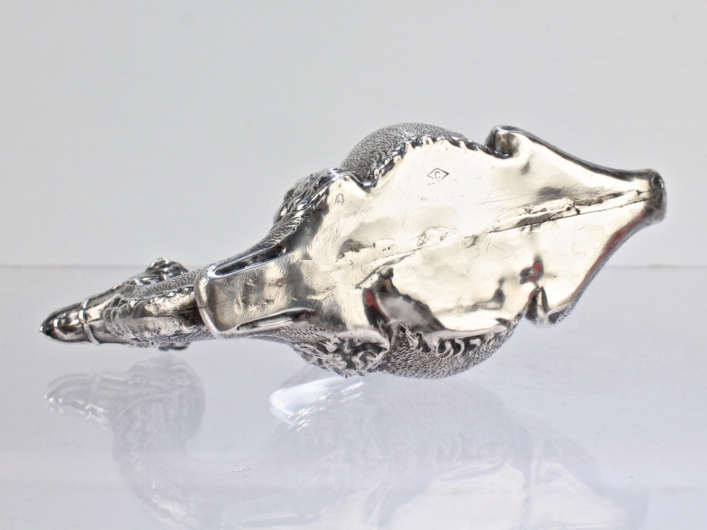 Figural Sterling Silver One Hump Camel Inkwell by H A Cary For Sale at ...