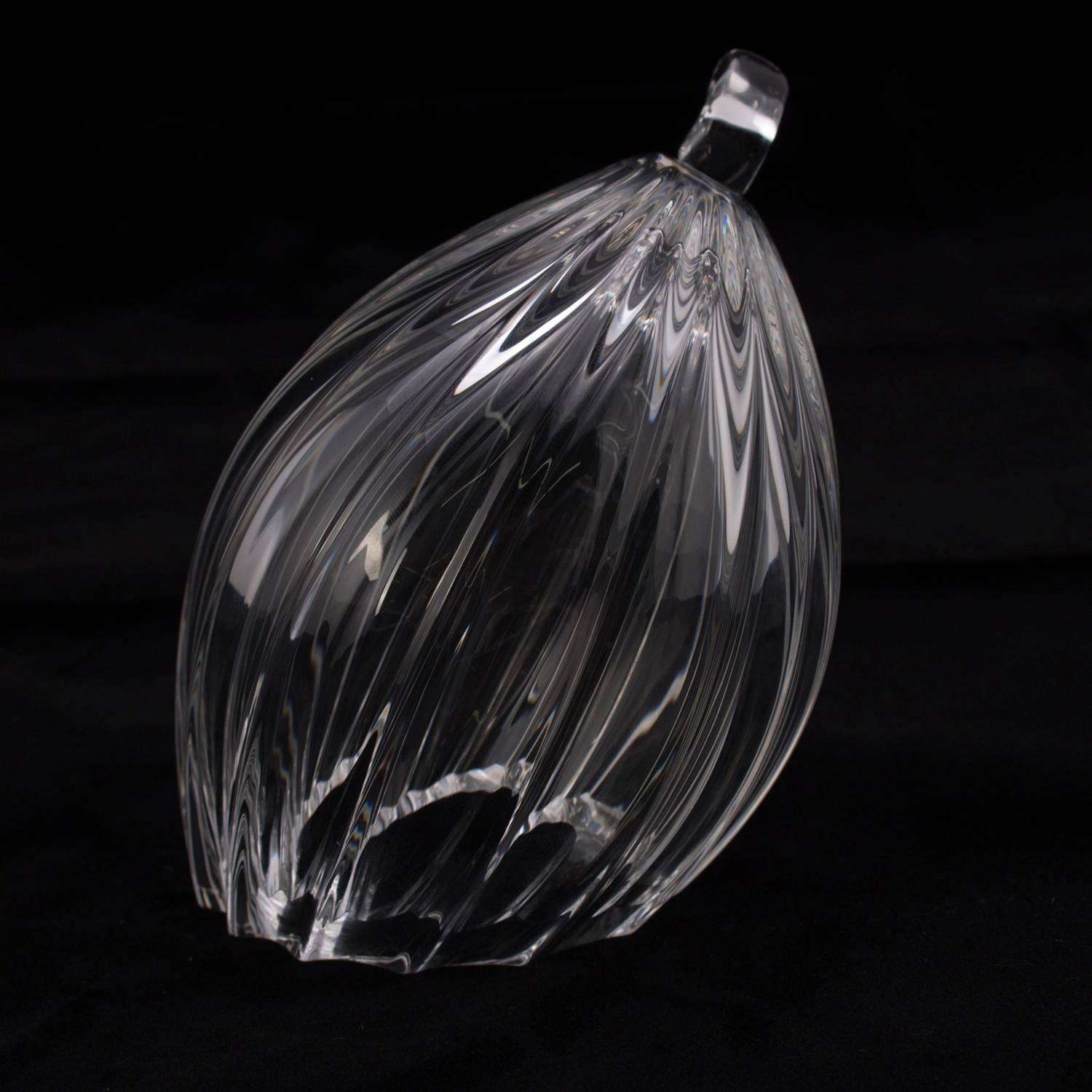 Figural Steuben Crystal Quail Sculptural Paperweight by Pollard, Signed In Good Condition In Big Flats, NY