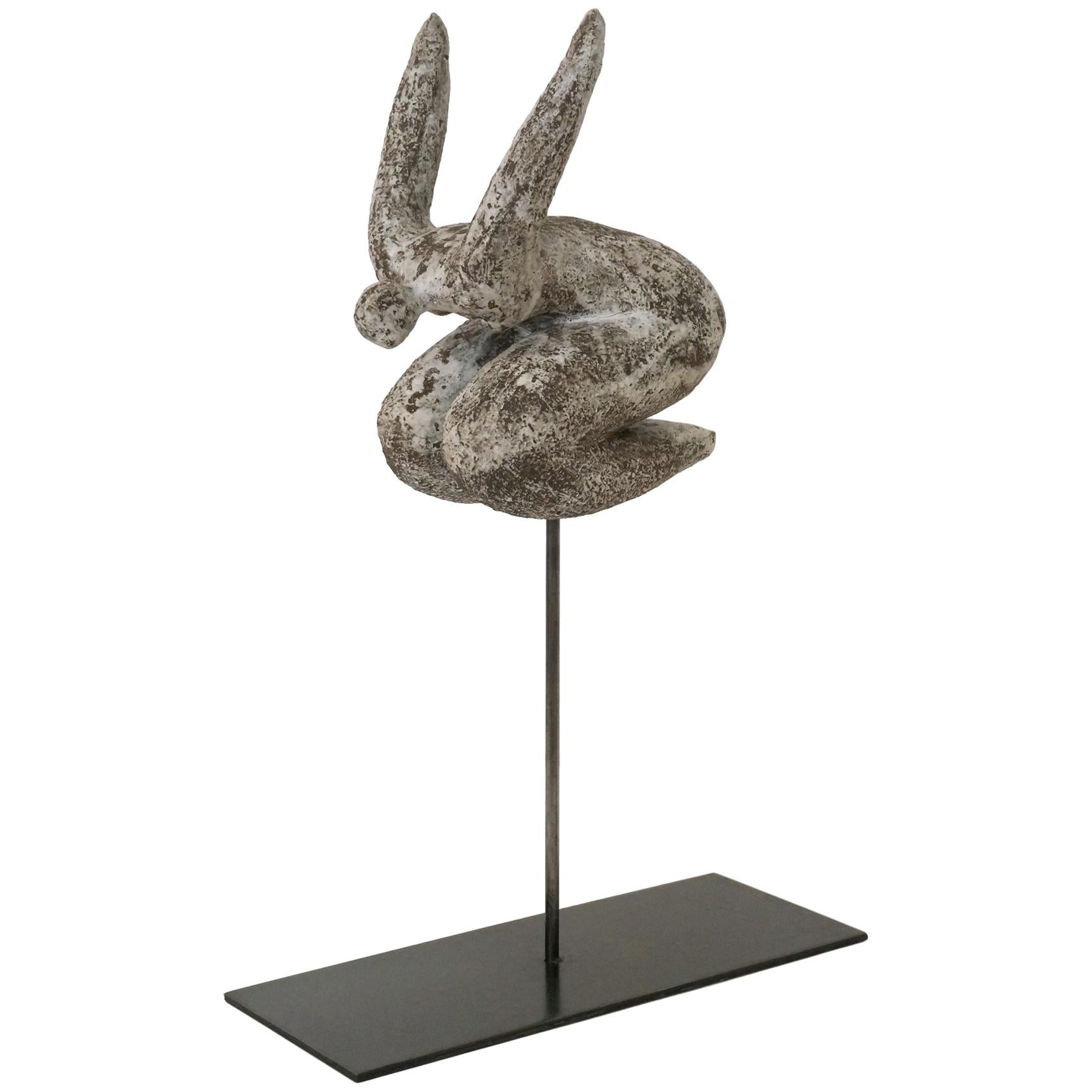 Figural Swimmer Sculpture by Cristelle Berberian For Sale