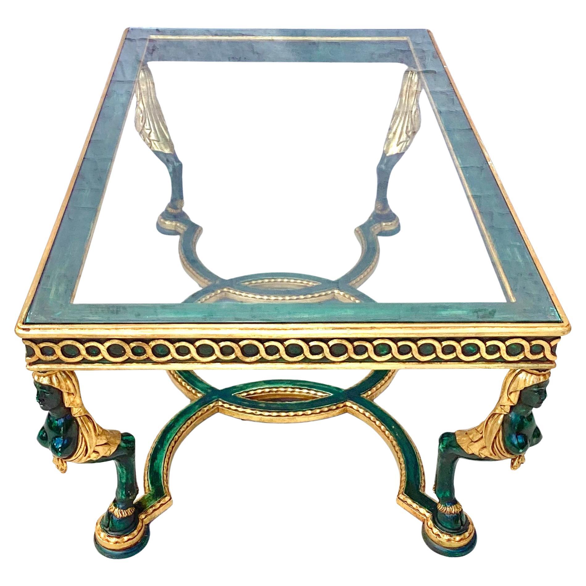 XX secolo Tavolino figurato laccato veneziano in vendita