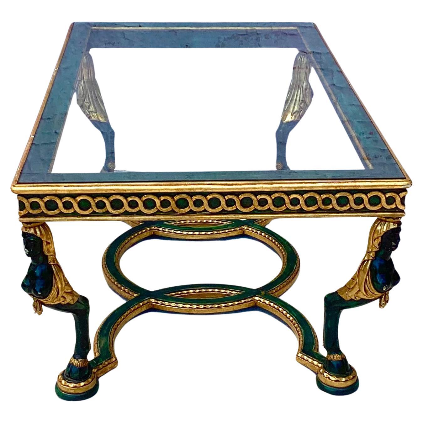 Legno Tavolino figurato laccato veneziano in vendita
