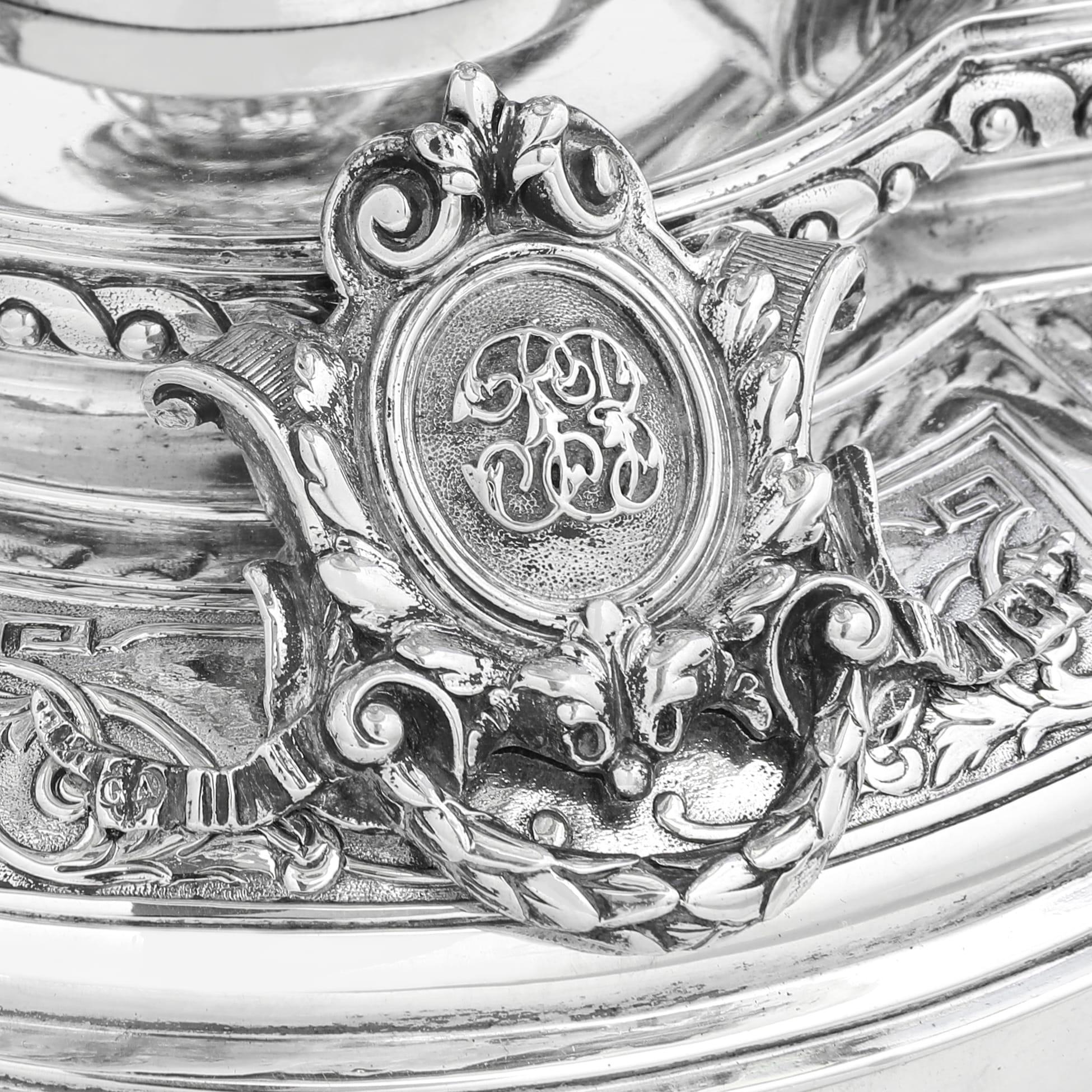 Viktorianischer Tafelaufsatz aus Silber mit klassischen Figuren aus Silber von George Angell, 1878 im Angebot 3