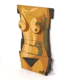 Figural Wall Sculpture by Sandy Relis Abstract American Art 1970s