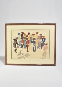 Figural Watercolor, Framed