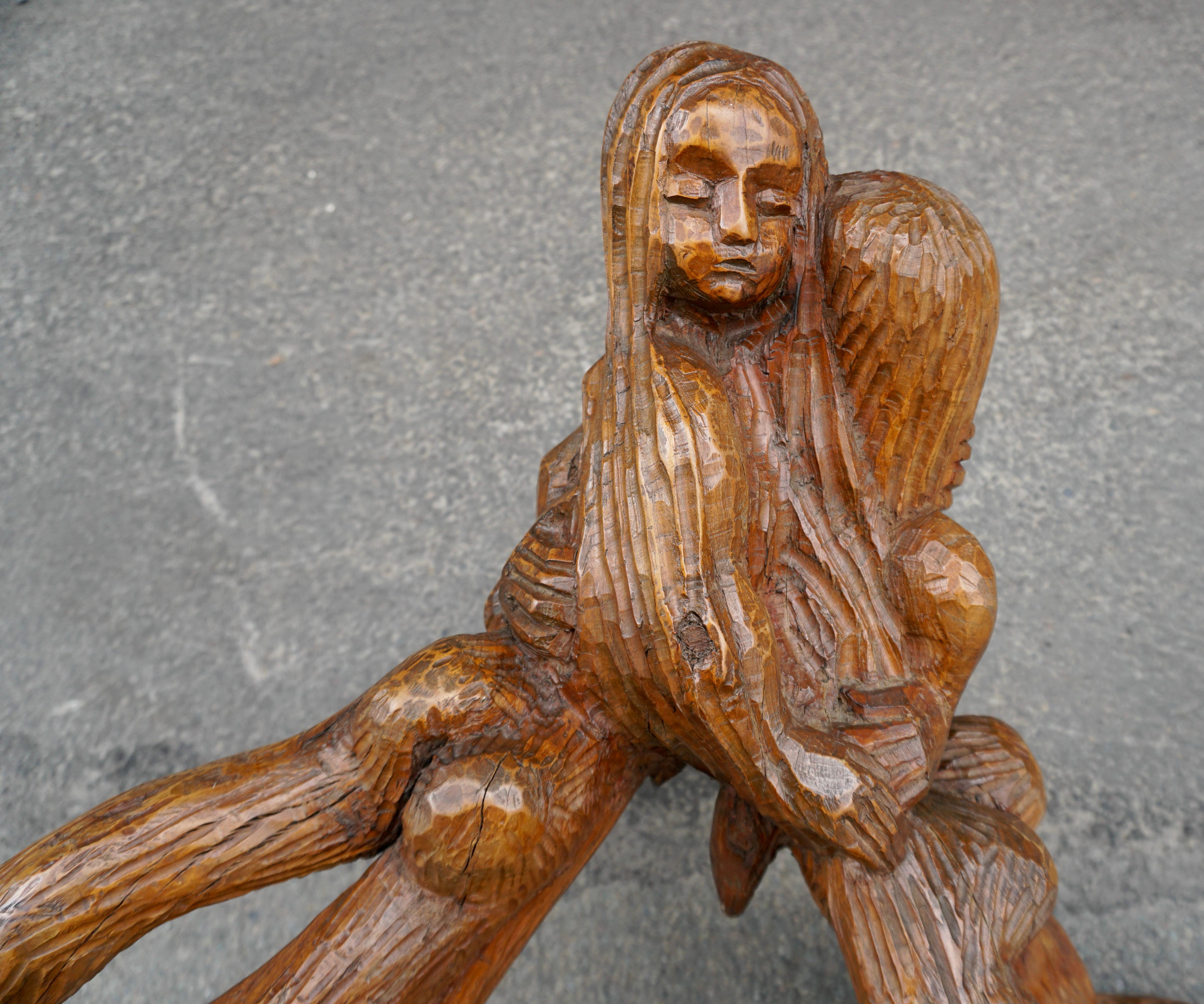 Figural Wooden Sculpture by Luigi Conti For Sale 3