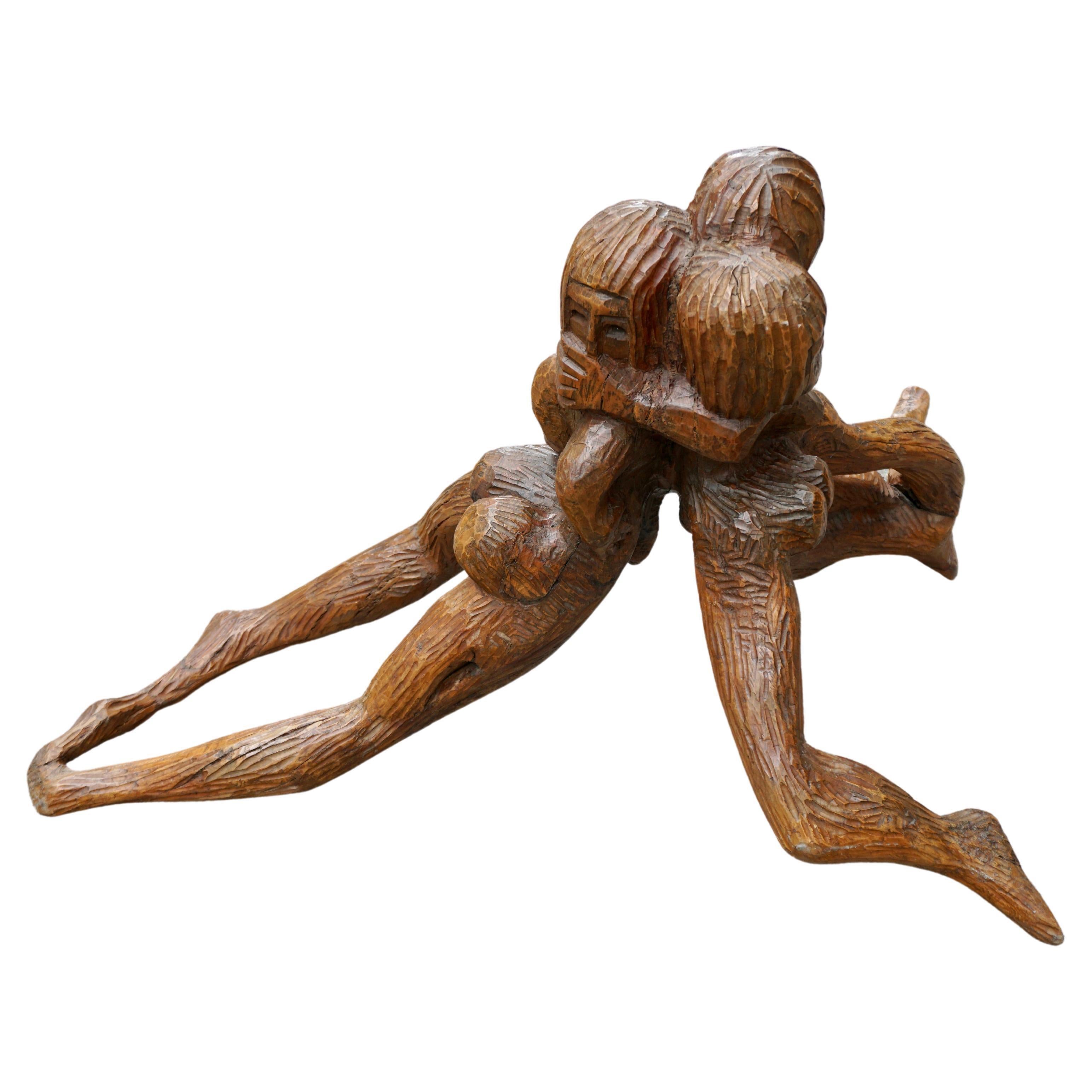 Figural Wooden Sculpture by Luigi Conti For Sale 11