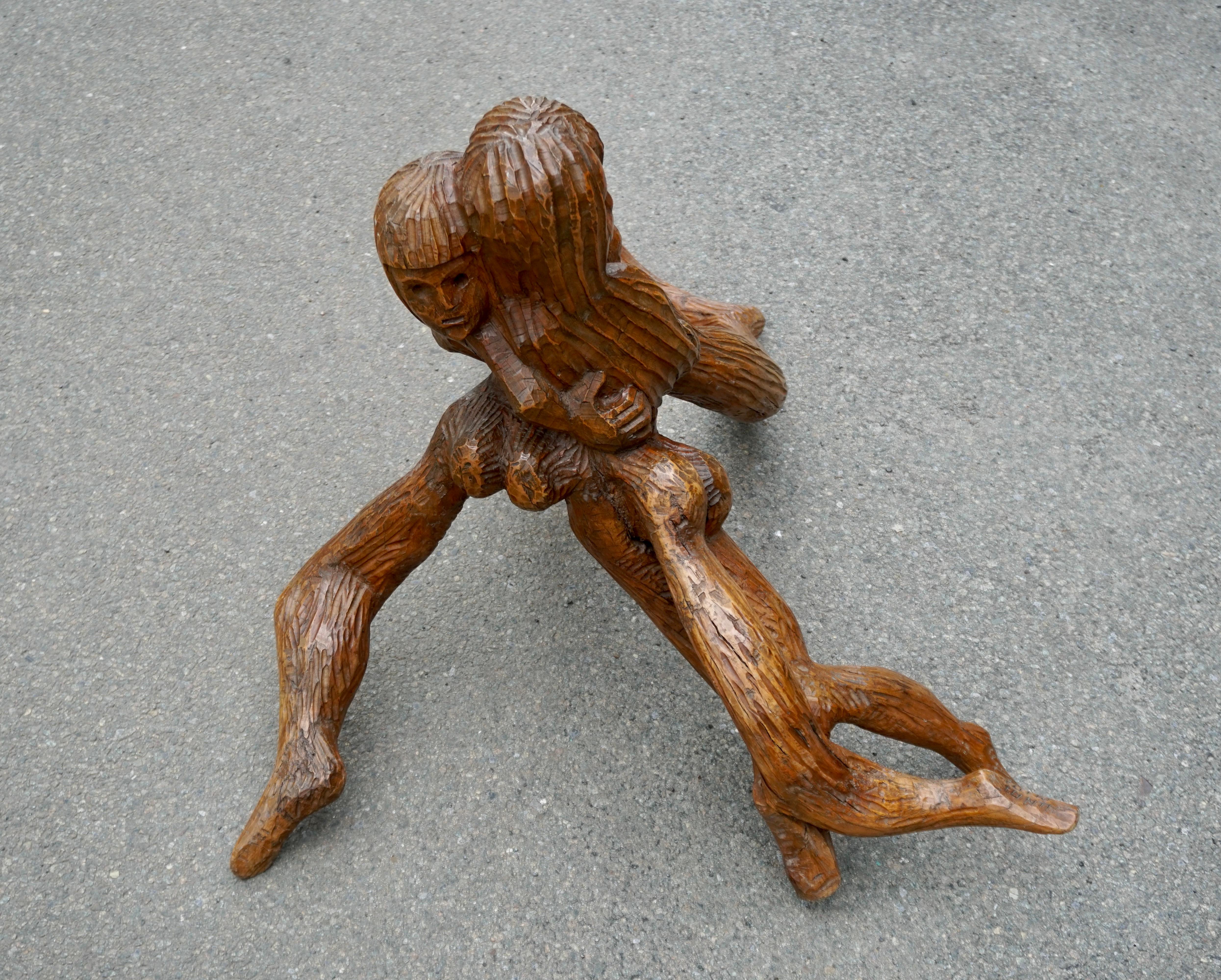 Figural Wooden Sculpture by Luigi Conti For Sale 2