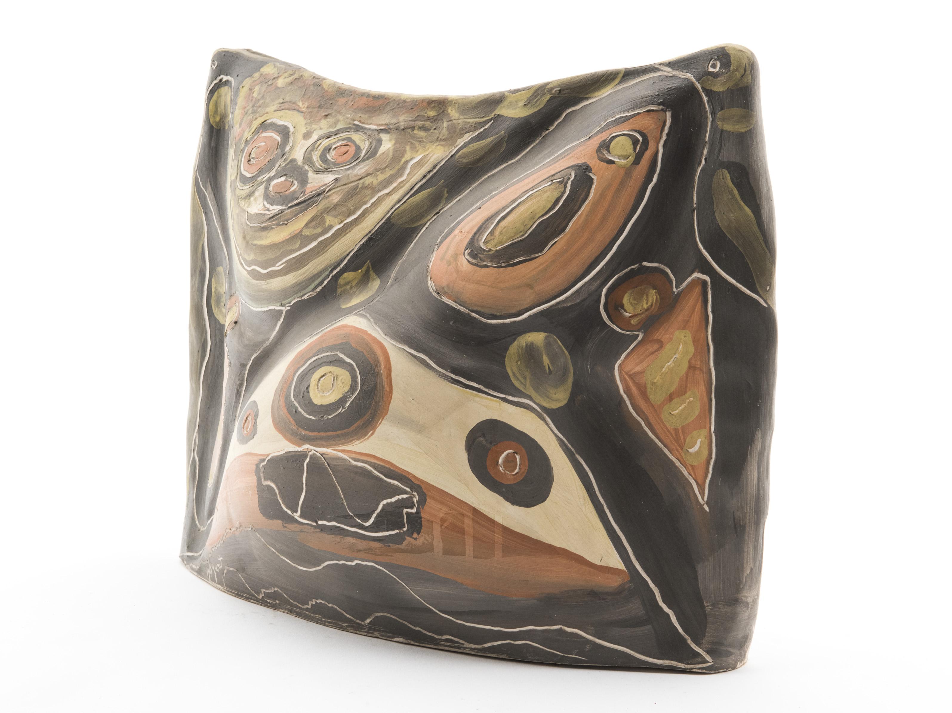Figurative Painting on Ceramics, Jules Agard, Vallauris, 1950s For Sale 3