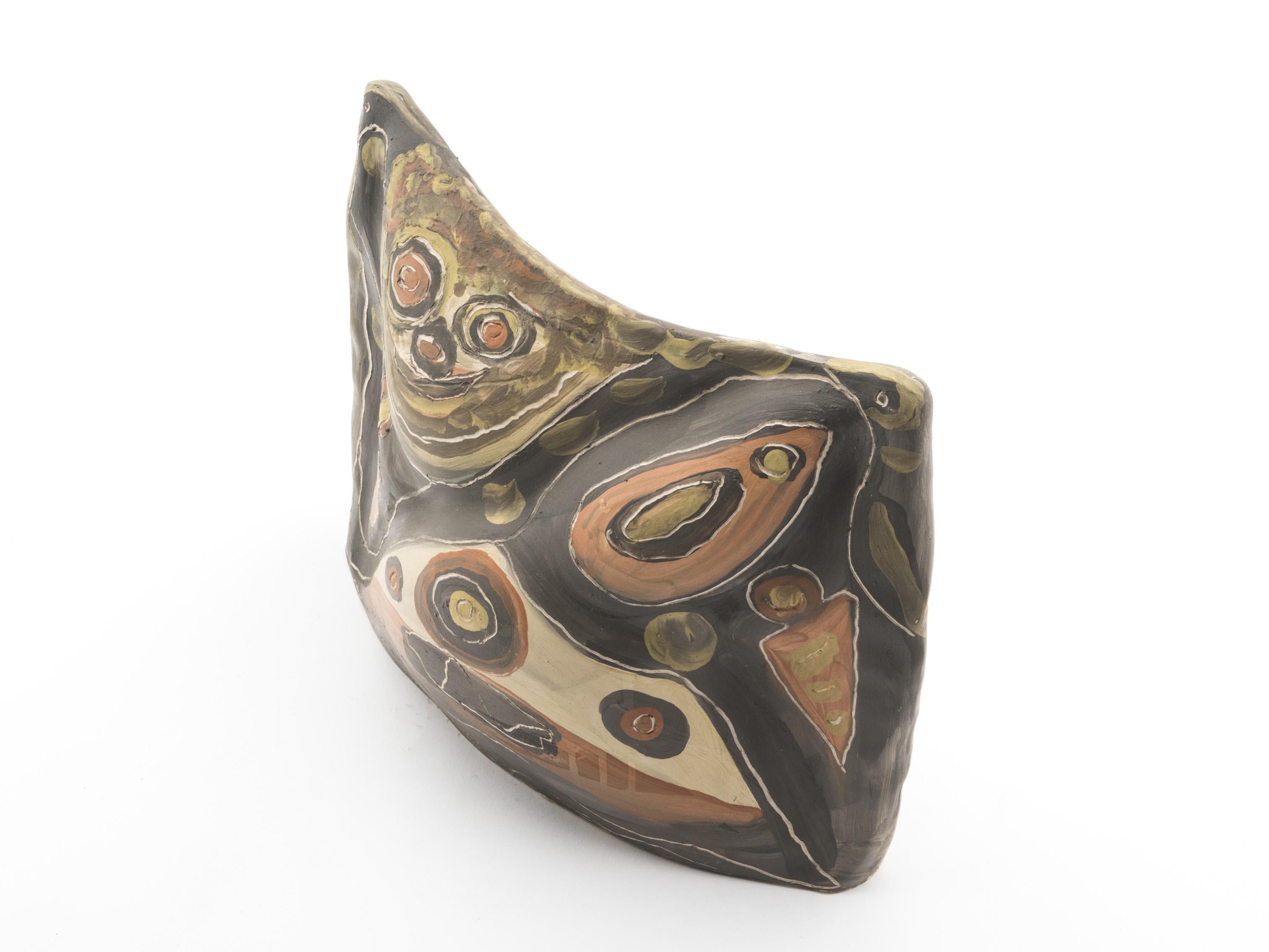 Figurative Painting on Ceramics, Jules Agard, Vallauris, 1950s For Sale 4