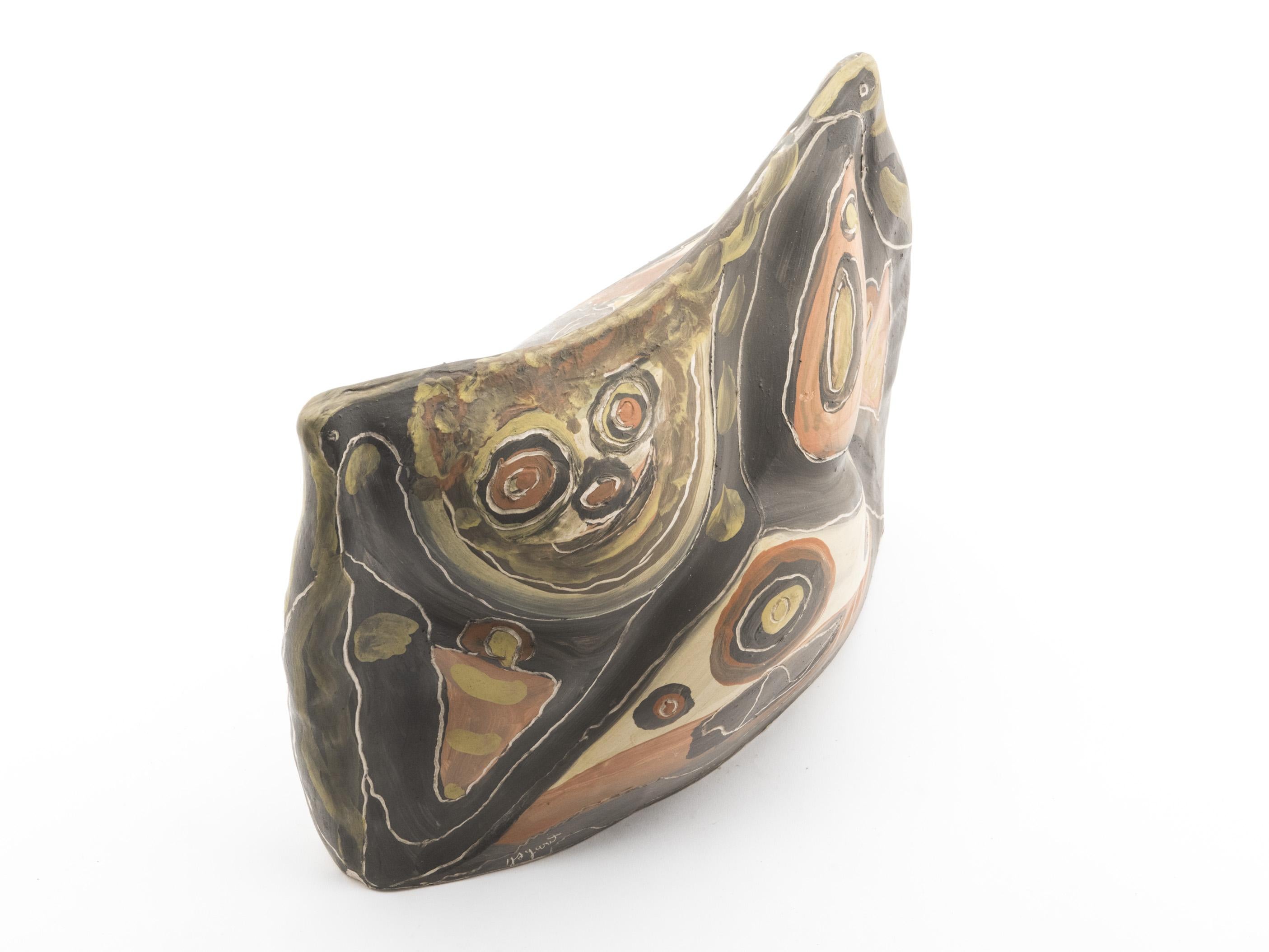 Figurative Painting on Ceramics, Jules Agard, Vallauris, 1950s For Sale 5