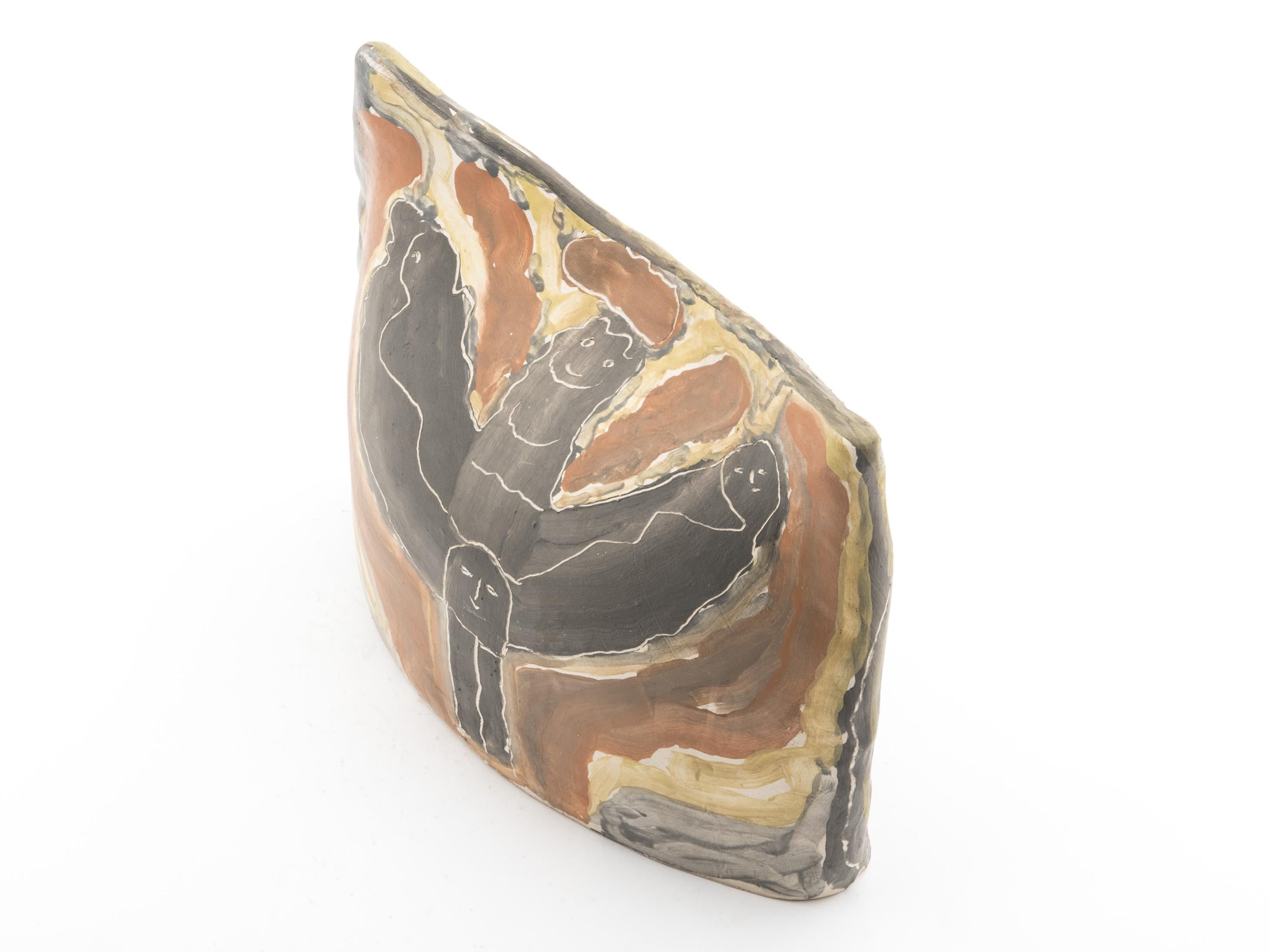 Figurative Painting on Ceramics, Jules Agard, Vallauris, 1950s For Sale 6