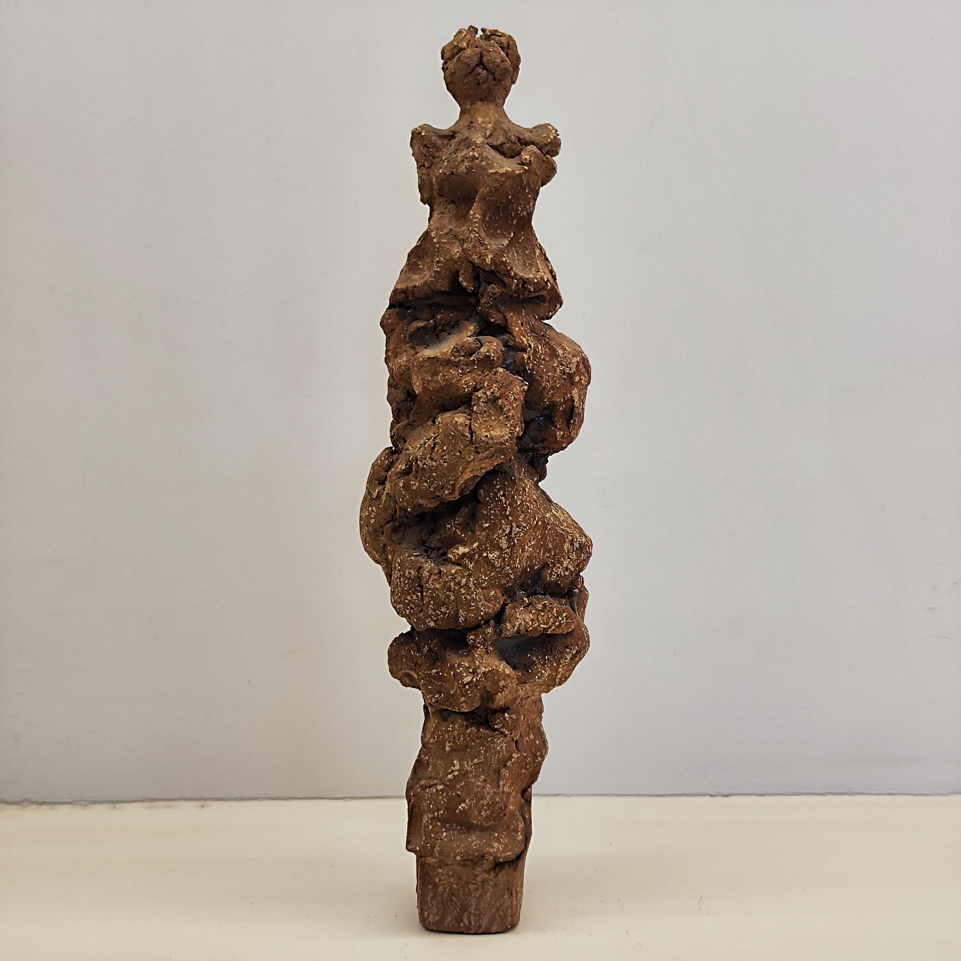 Sculture figurative in argilla a 2 camote nello stile di Jean Dubuffet, Francia anni '50 in vendita 4