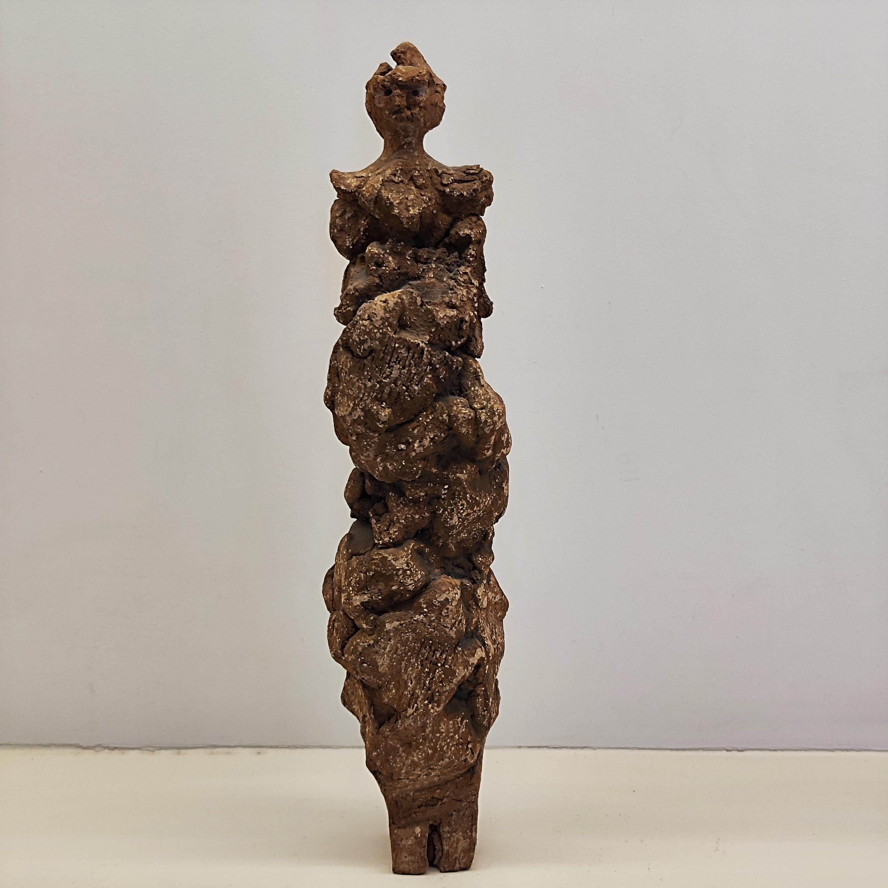 Sculture figurative in argilla a 2 camote nello stile di Jean Dubuffet, Francia anni '50 in vendita 1