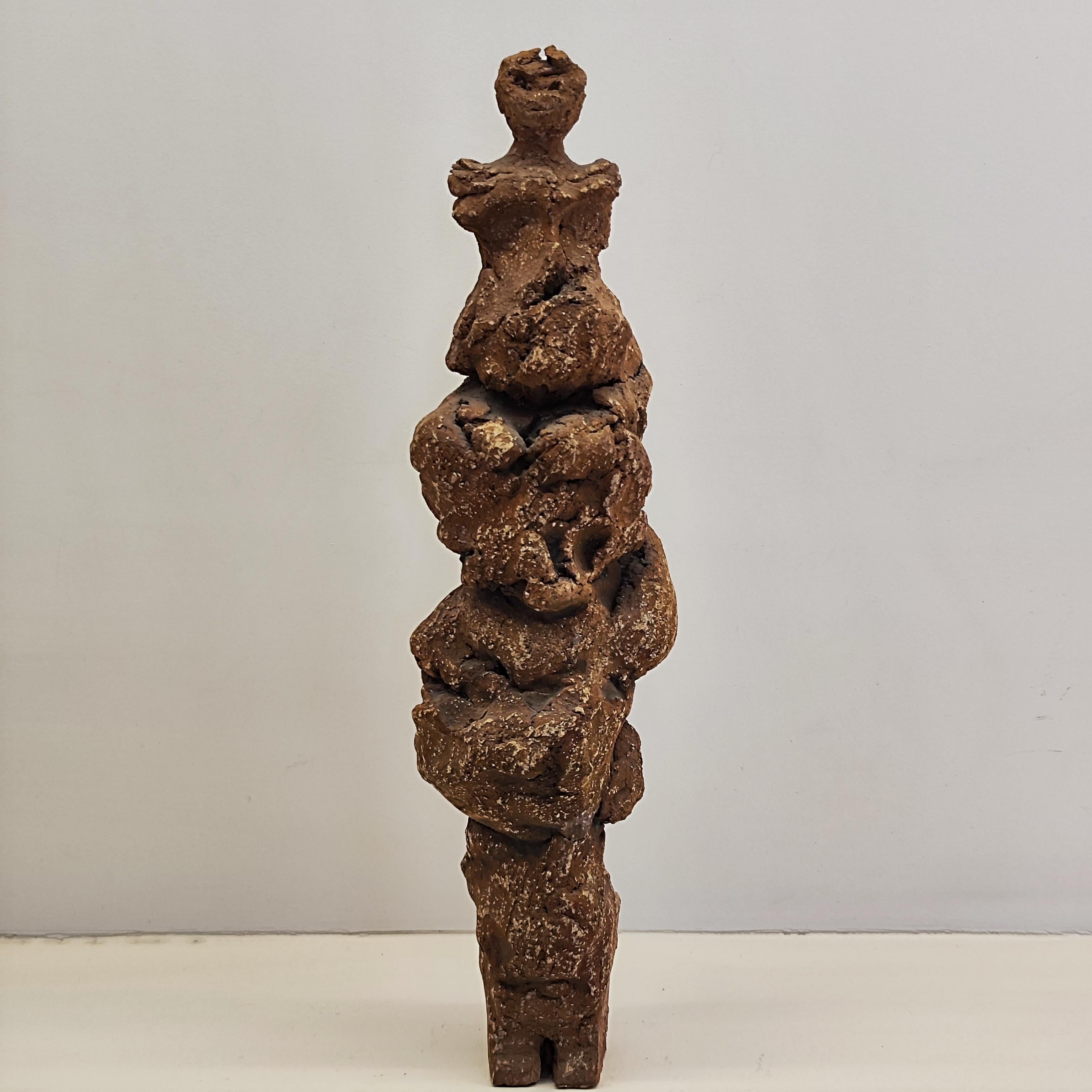 Sculture figurative in argilla a 2 camote nello stile di Jean Dubuffet, Francia anni '50 in vendita 3