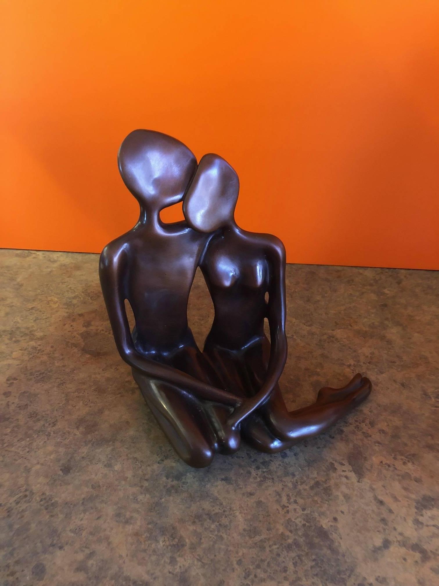 Organic Modern Figurative Bronze Sculpture 
