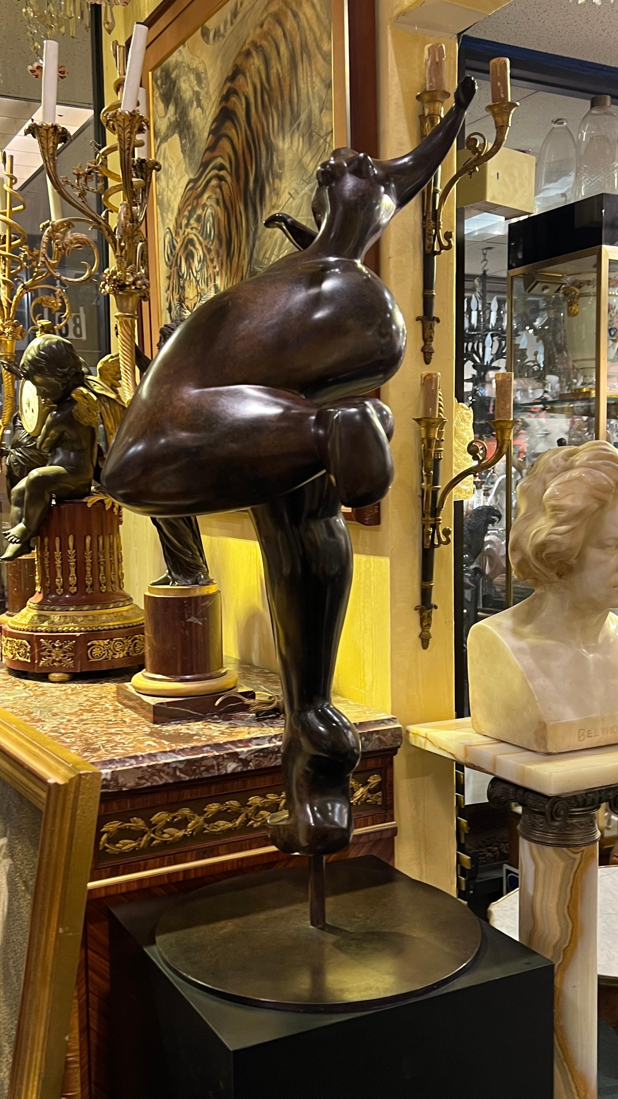 Figurative Bronze Sculpture by Françoise Abraham (French, 1962- ) For Sale 5
