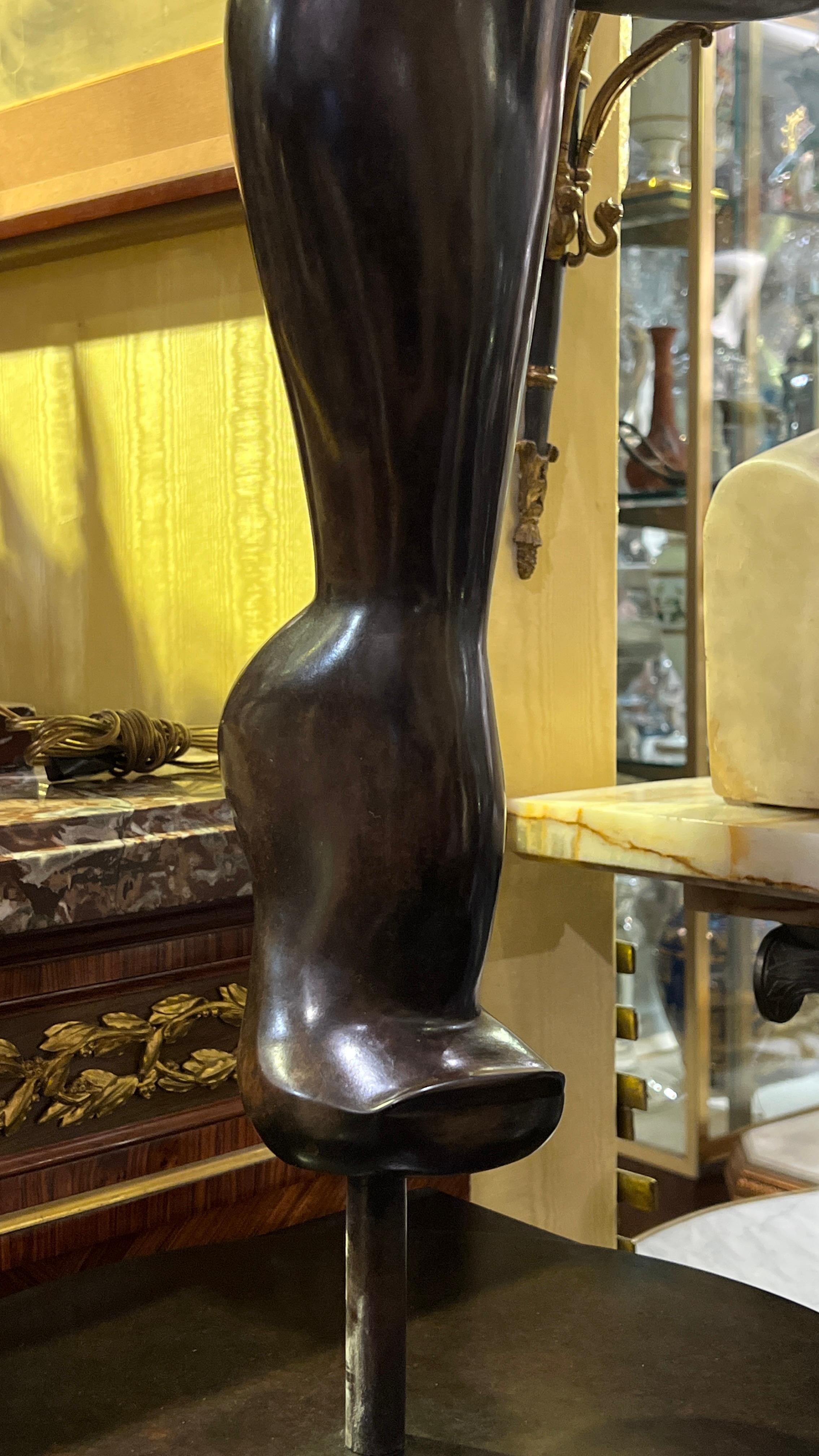 Figurative Bronze Sculpture by Françoise Abraham (French, 1962- ) In Good Condition For Sale In New York, NY
