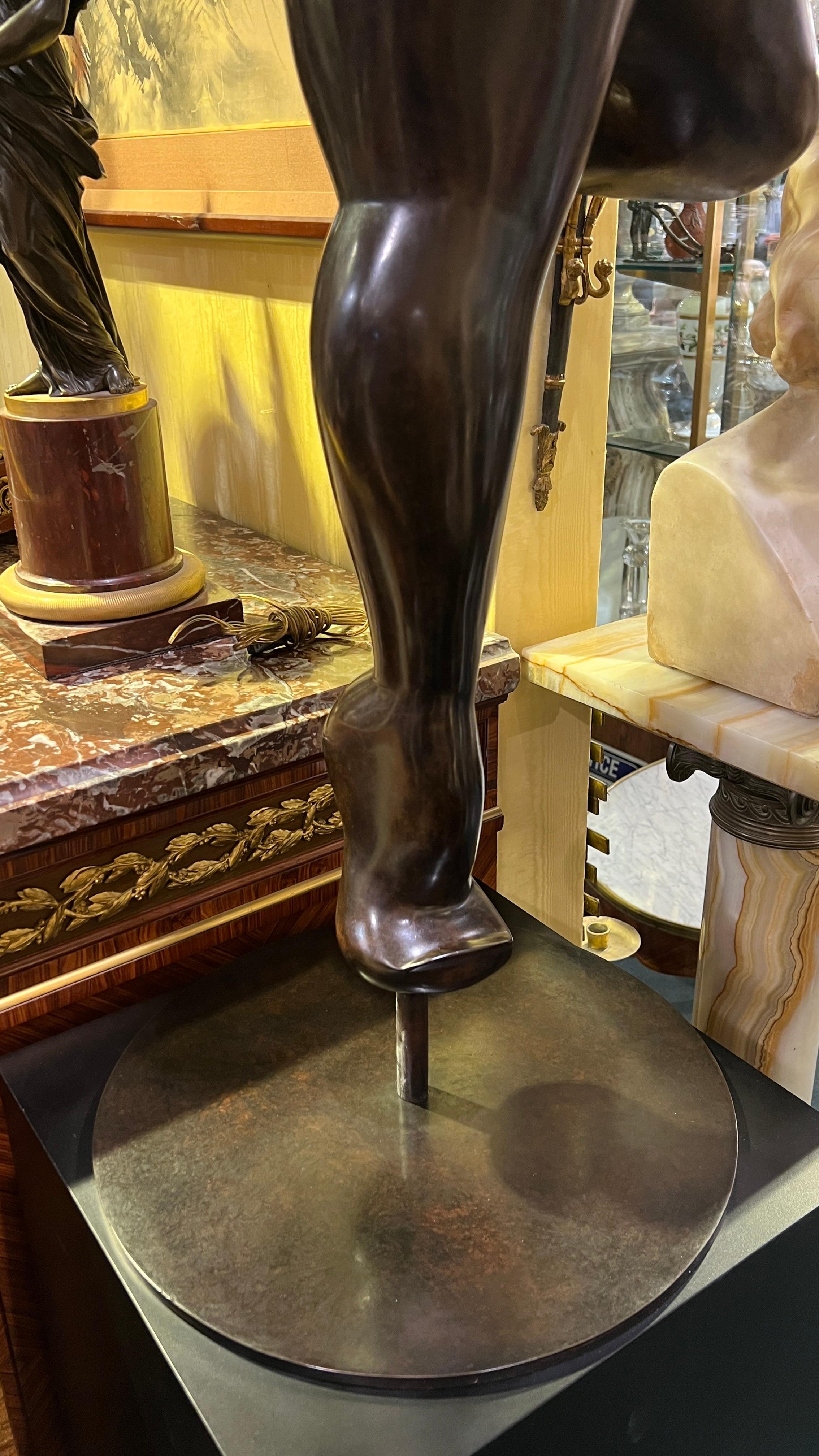 Contemporary Figurative Bronze Sculpture by Françoise Abraham (French, 1962- ) For Sale