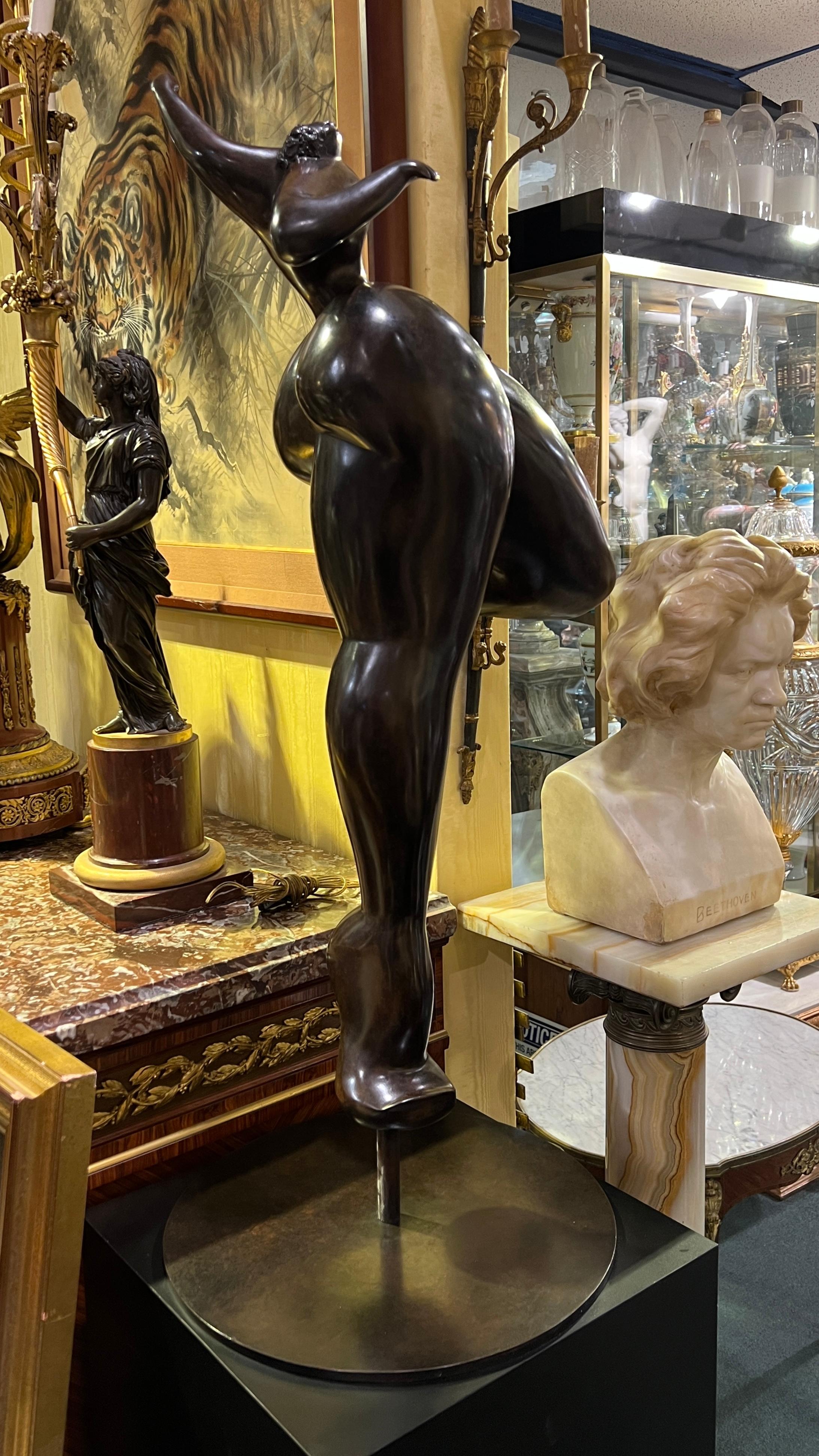 Figurative Bronze Sculpture by Françoise Abraham (French, 1962- ) For Sale 1