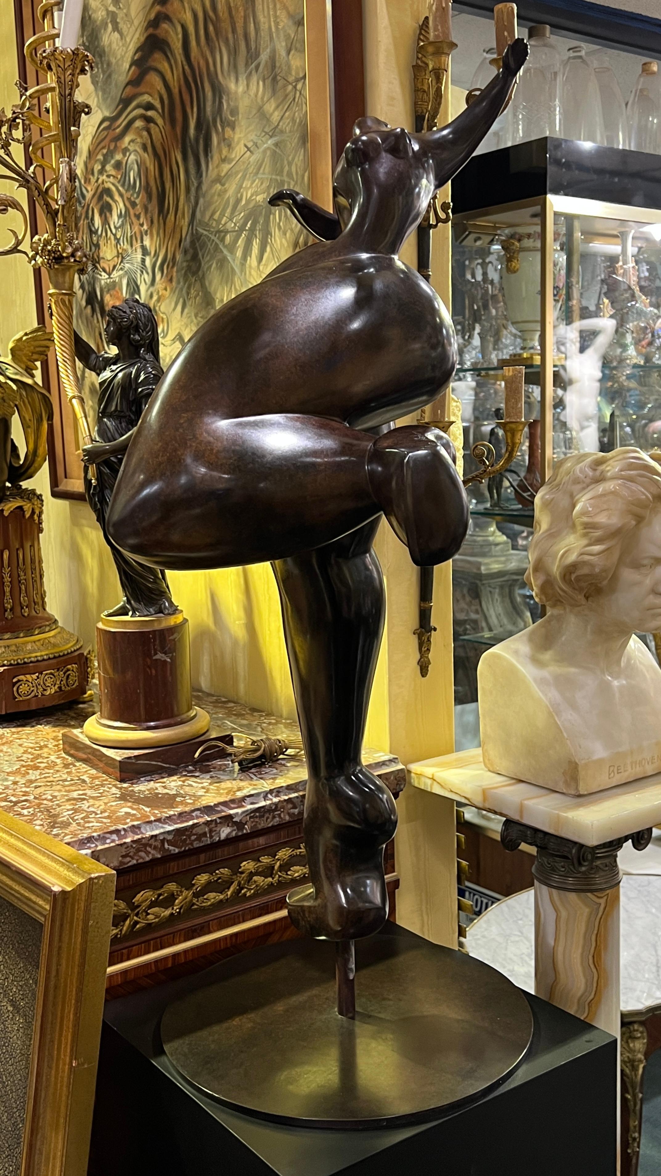 Figurative Bronze Sculpture by Françoise Abraham (French, 1962- ) For Sale 2