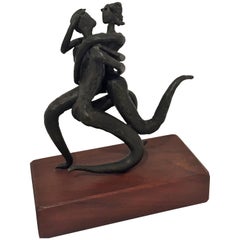Used Figurative Bronze Sculpture 